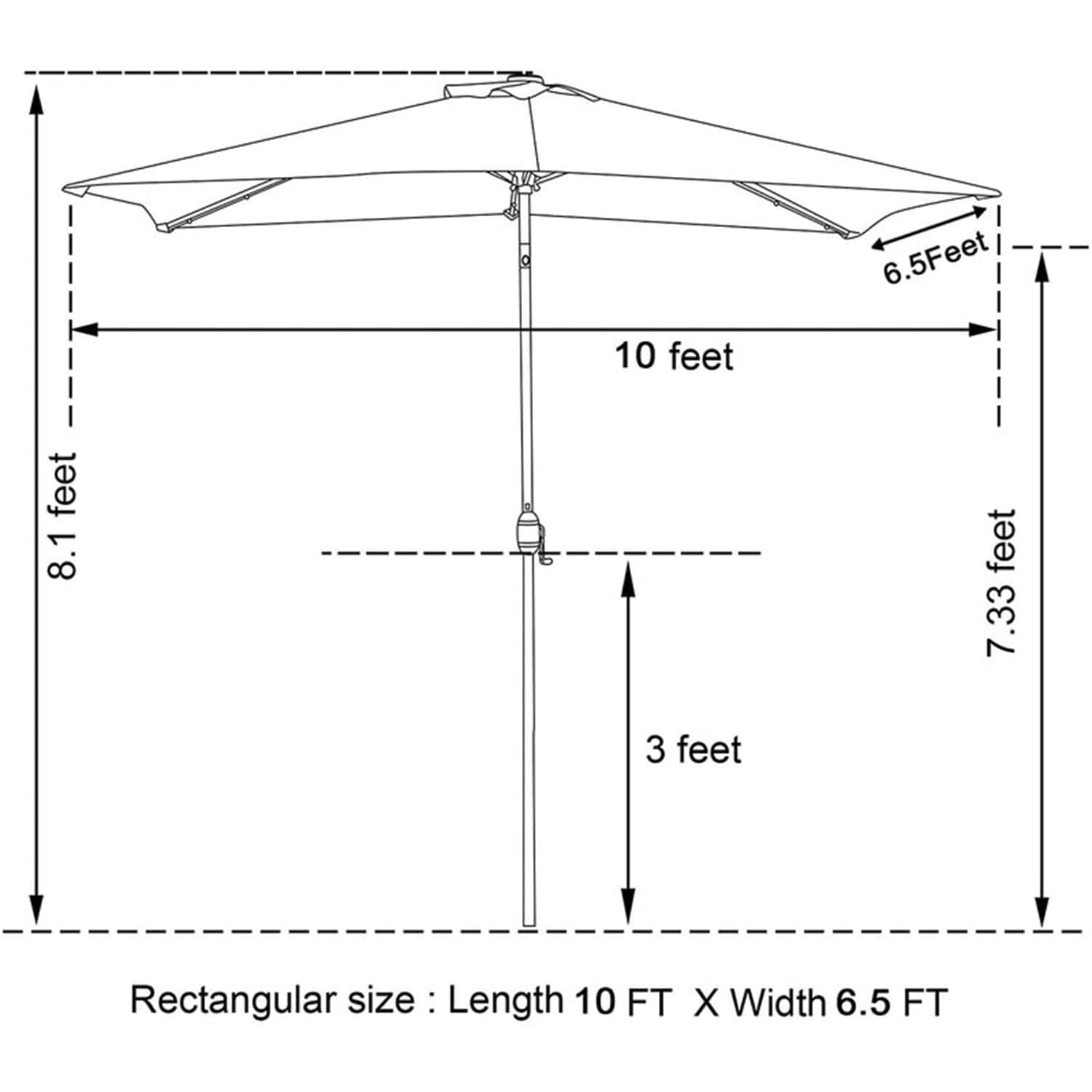 SINOFURN SYA520026WT Umbrellas-2 - View #7
