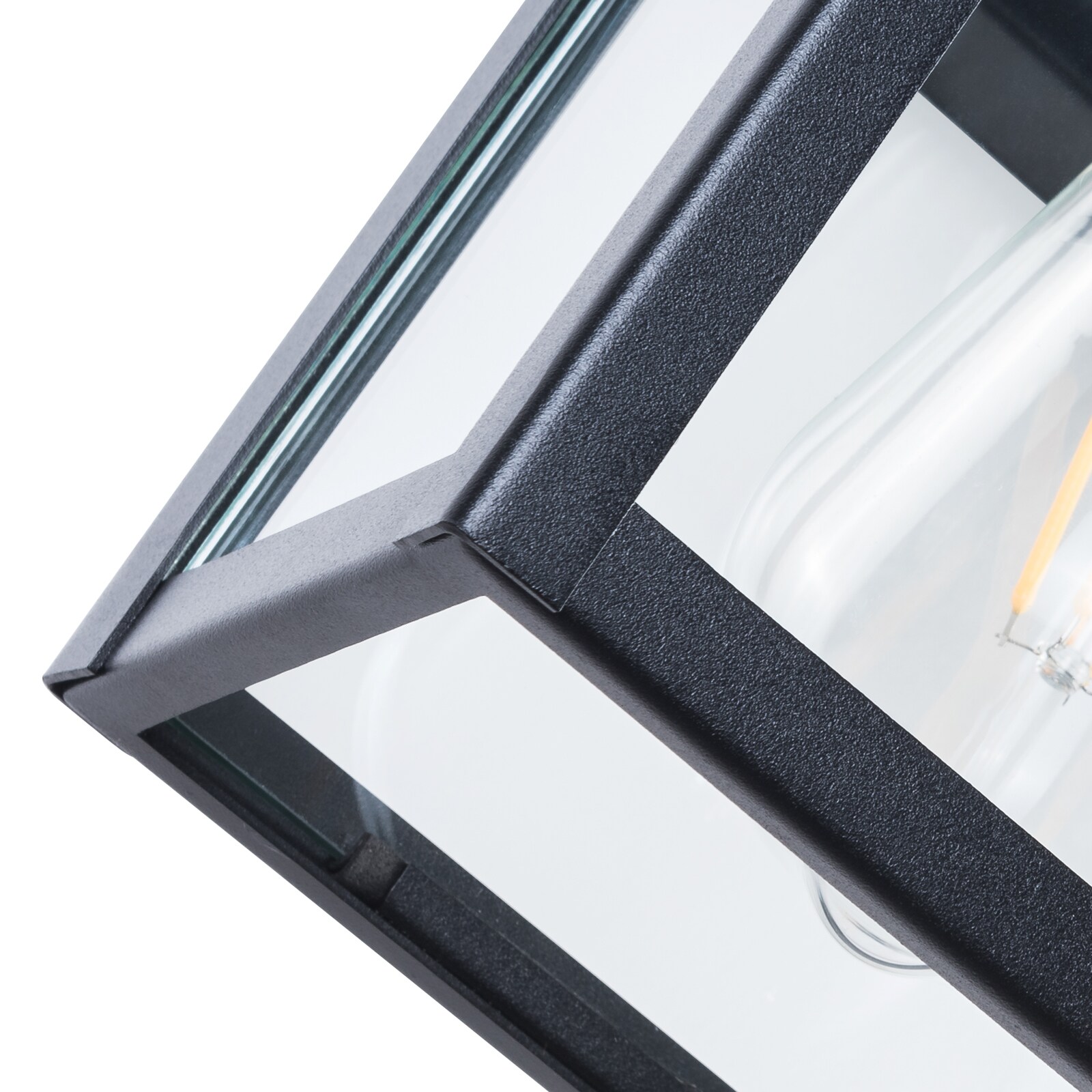 Matte Black Dimmable Outdoor Wall Sconce with Clear Glass