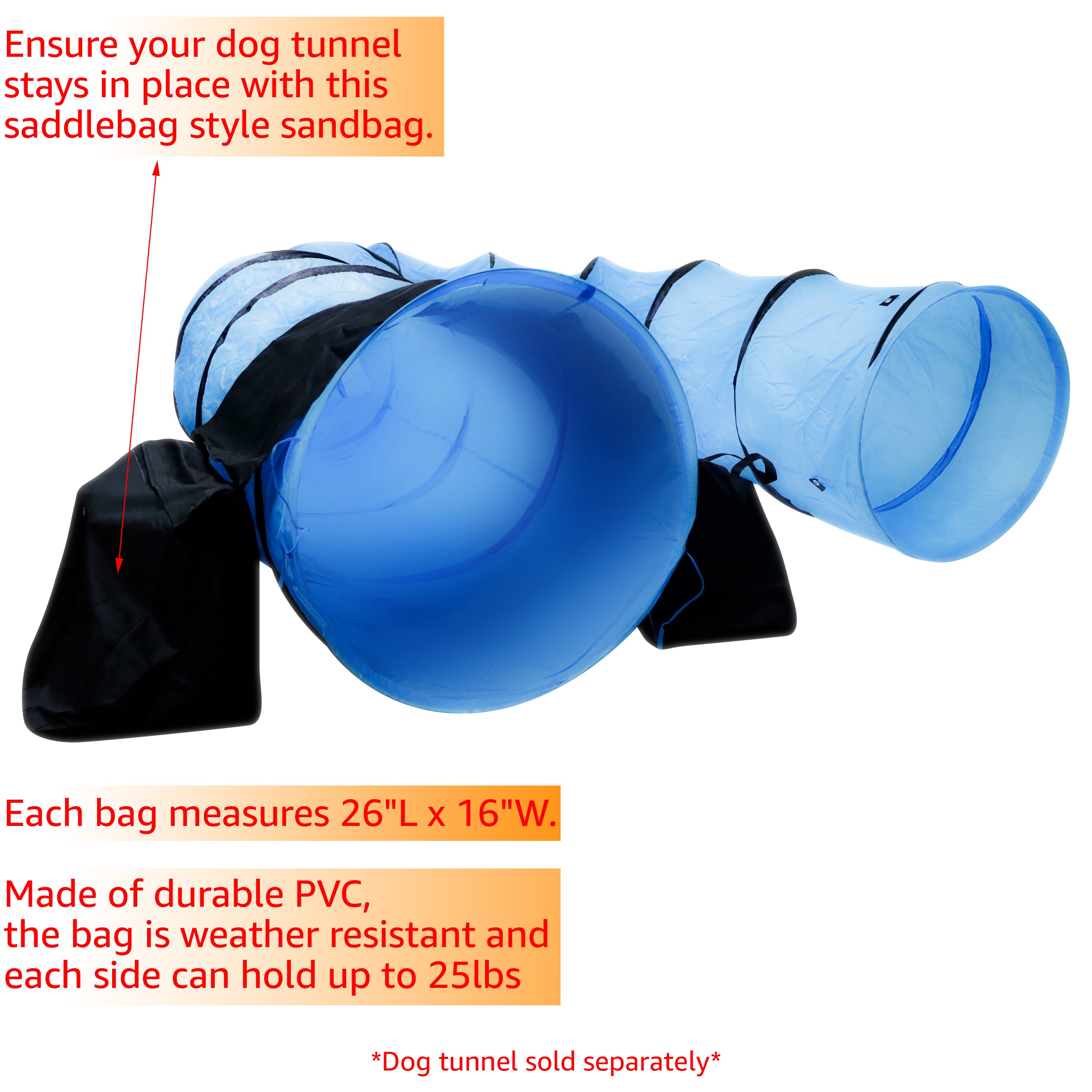 Trademark Innovations DOG-TUNNL-SNDBG Dog-Park-Agility-Course-Components - View #2