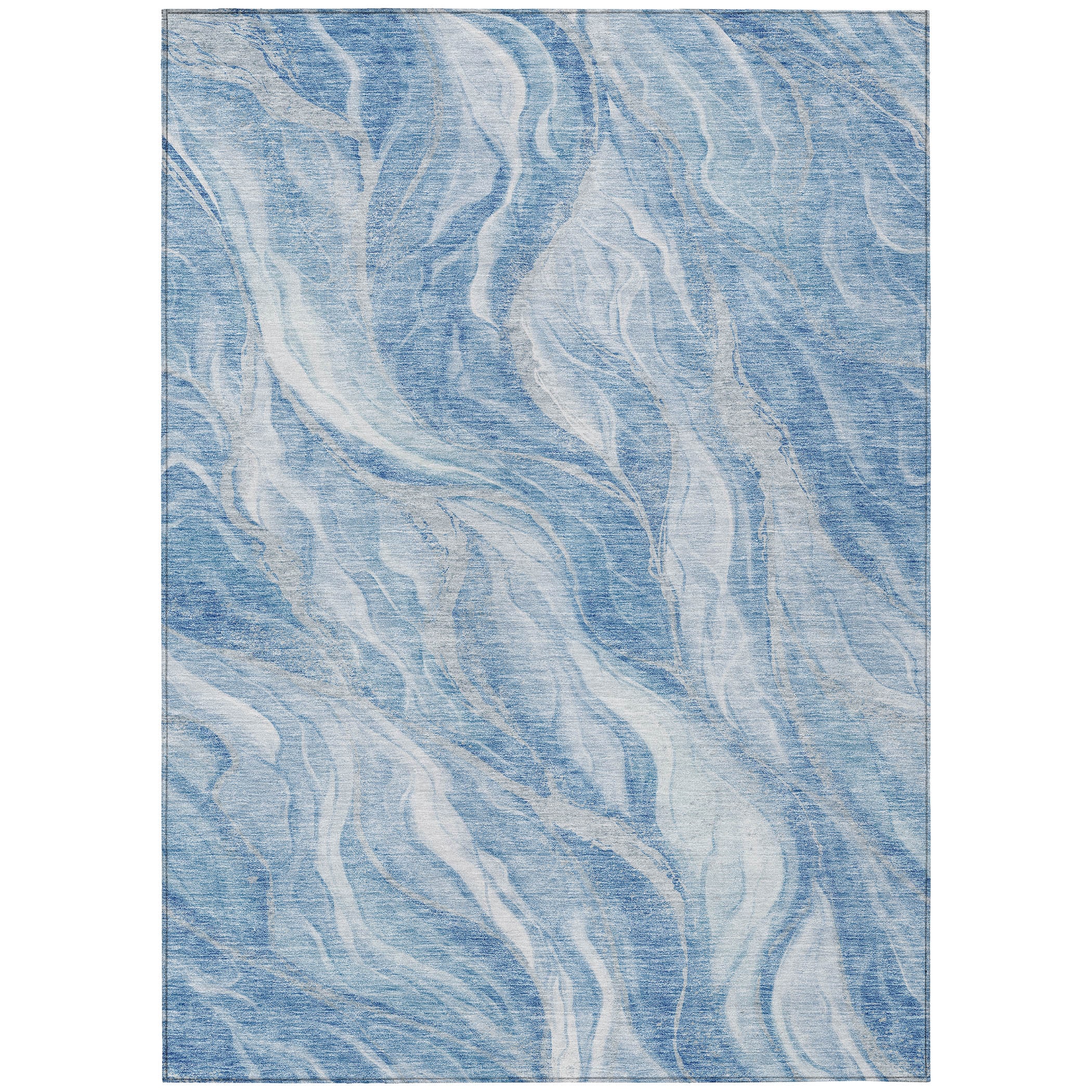 Addison Rugs ACN720BU5X8 Chantille ACN720BU 5 x 7 (ft) Polyester Blue Rectangular Indoor/Outdoor Geometric Machine washable Area rug