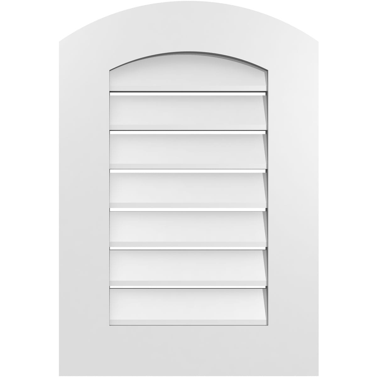 Ekena Millwork GVPAR18X2601SF 18-Inches x 26-Inches Off-white Round top PVC Gable Louver Vent