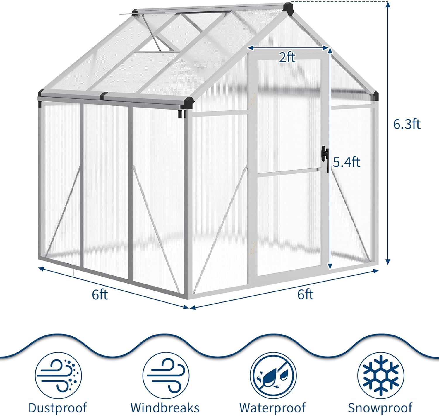 Qeetex DHZ-PHO-15HNO9KF greenhouses - View #4