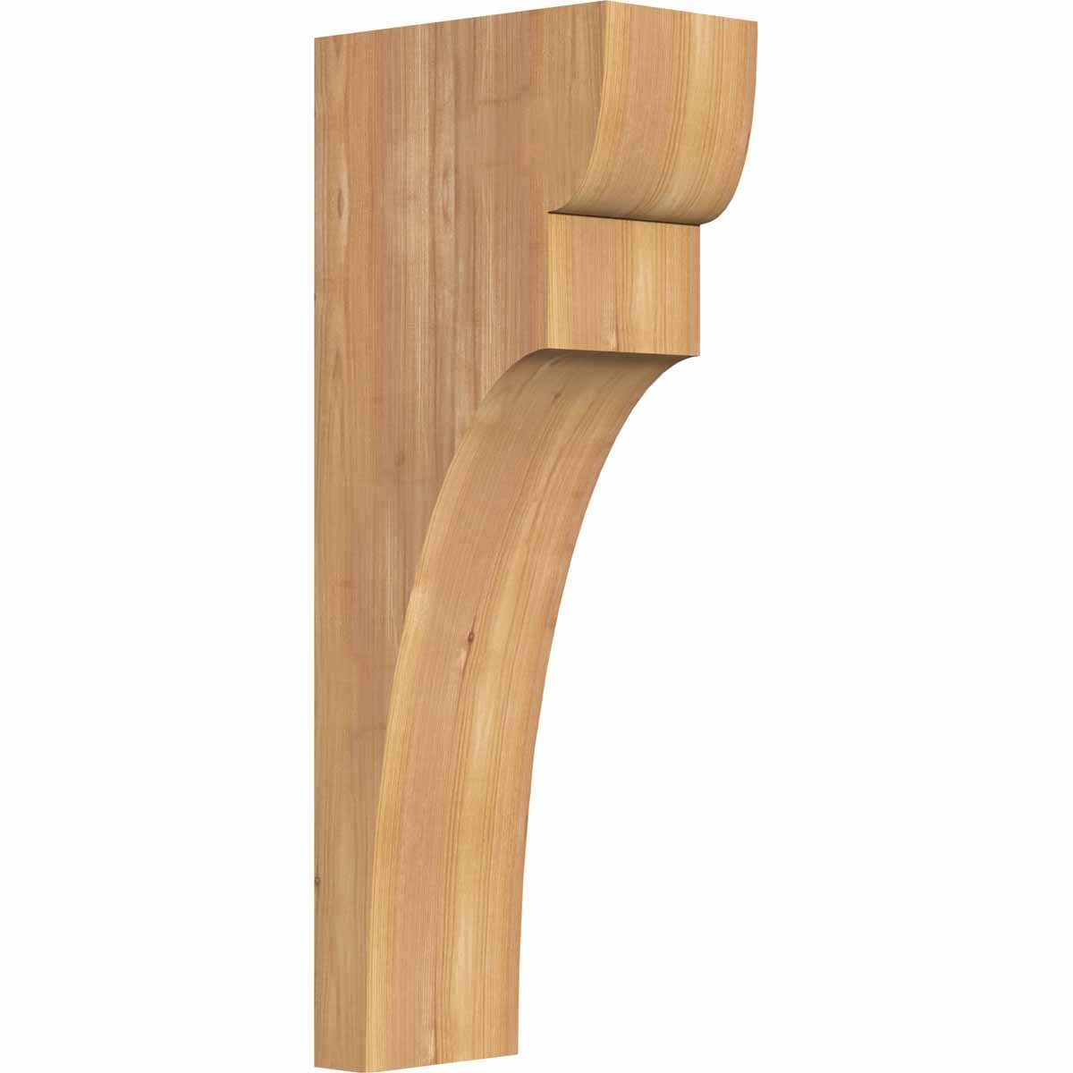 Ekena Millwork COR06X10X26YOR00SWR 5.5-in x 10-in x 26-in Yorktown Unfinished Western red cedar Wood Paintable/Stainable Corbel