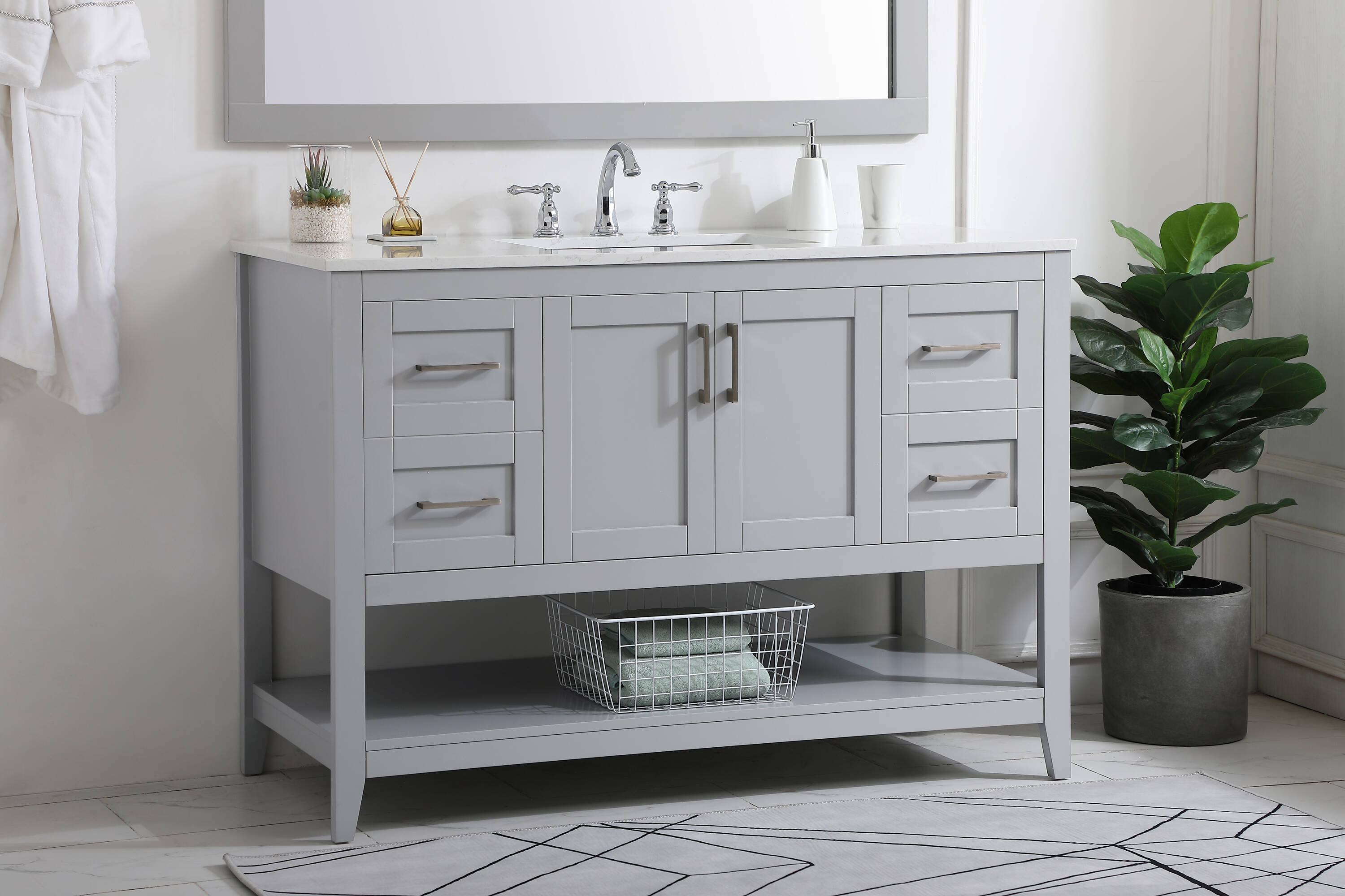 Elegant Decor FI48048GR Bath-Vanity-Combo - View #9