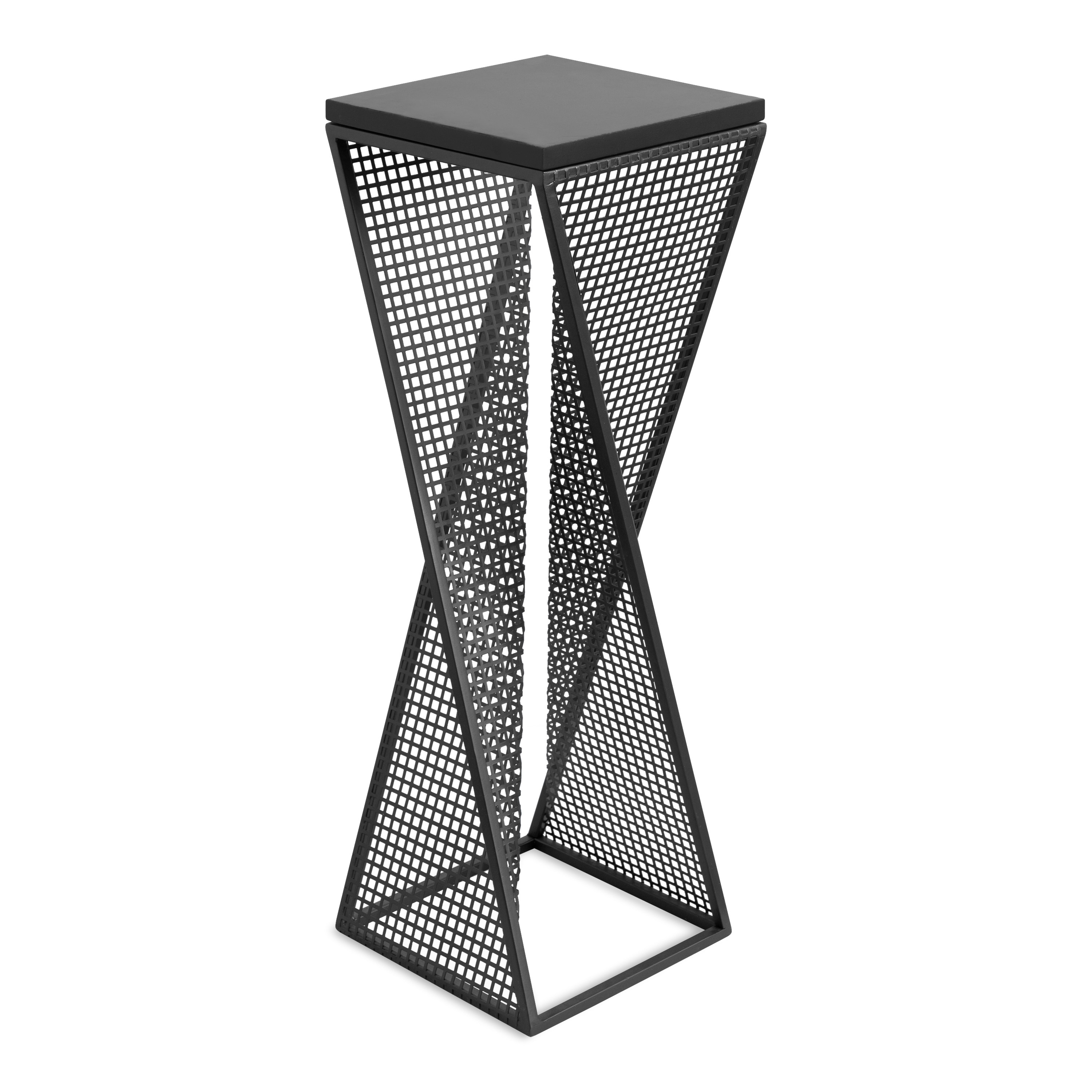 Kate and Laurel 218321 Elita 10-in W x 30-in H Gray Composite Modern End Table Fully Assembled