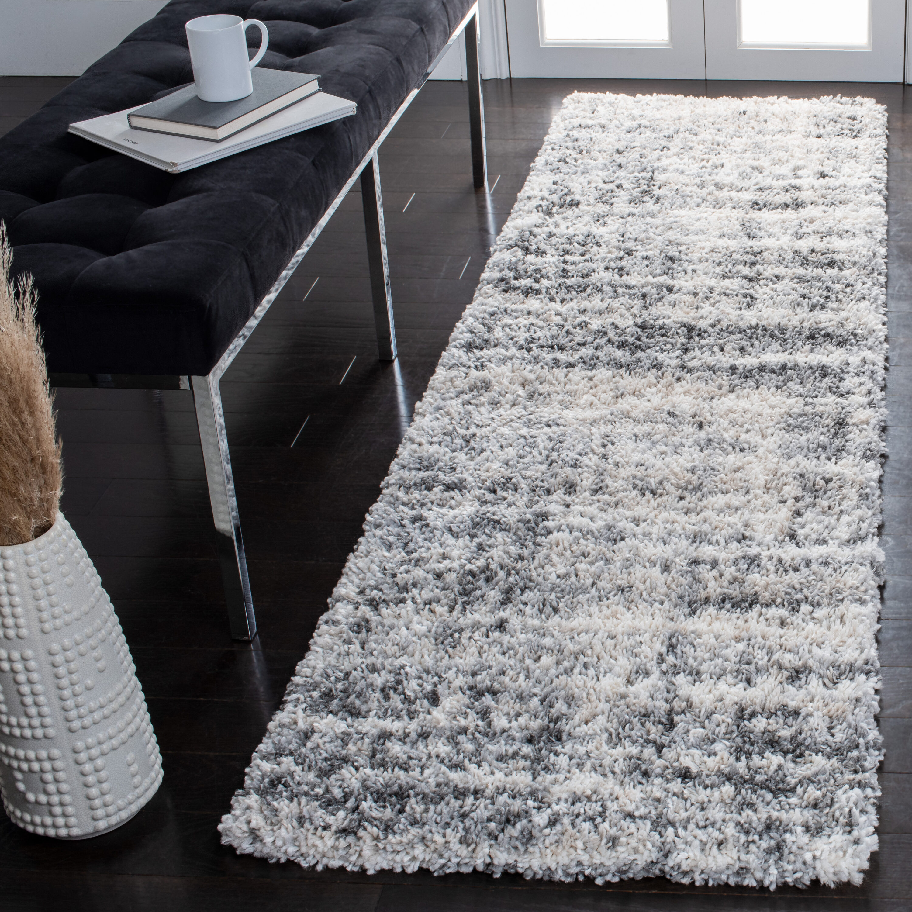 Safavieh - Fontana Shag 856G Grey / Ivory 2ft-3in x 8ft