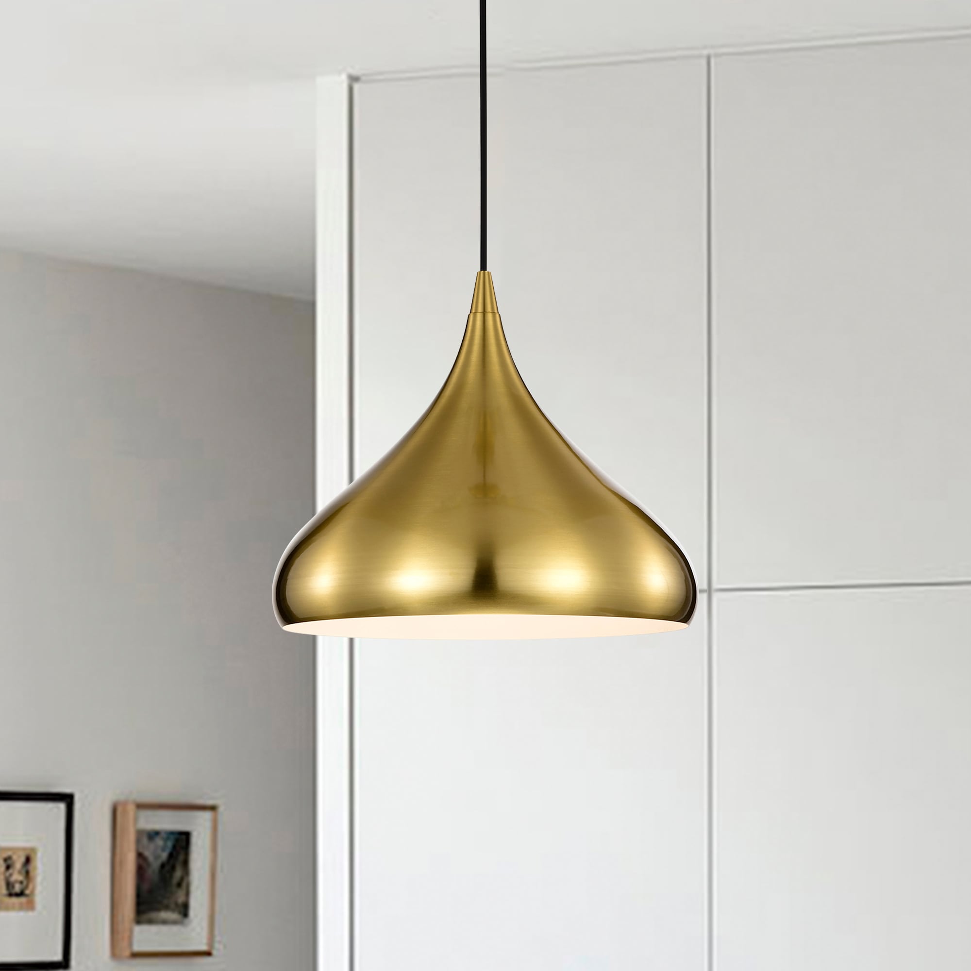 Edvivi EPJ3958GD 1 -Light Gold Modern/contemporary Teardrop Medium Hanging Pendant light