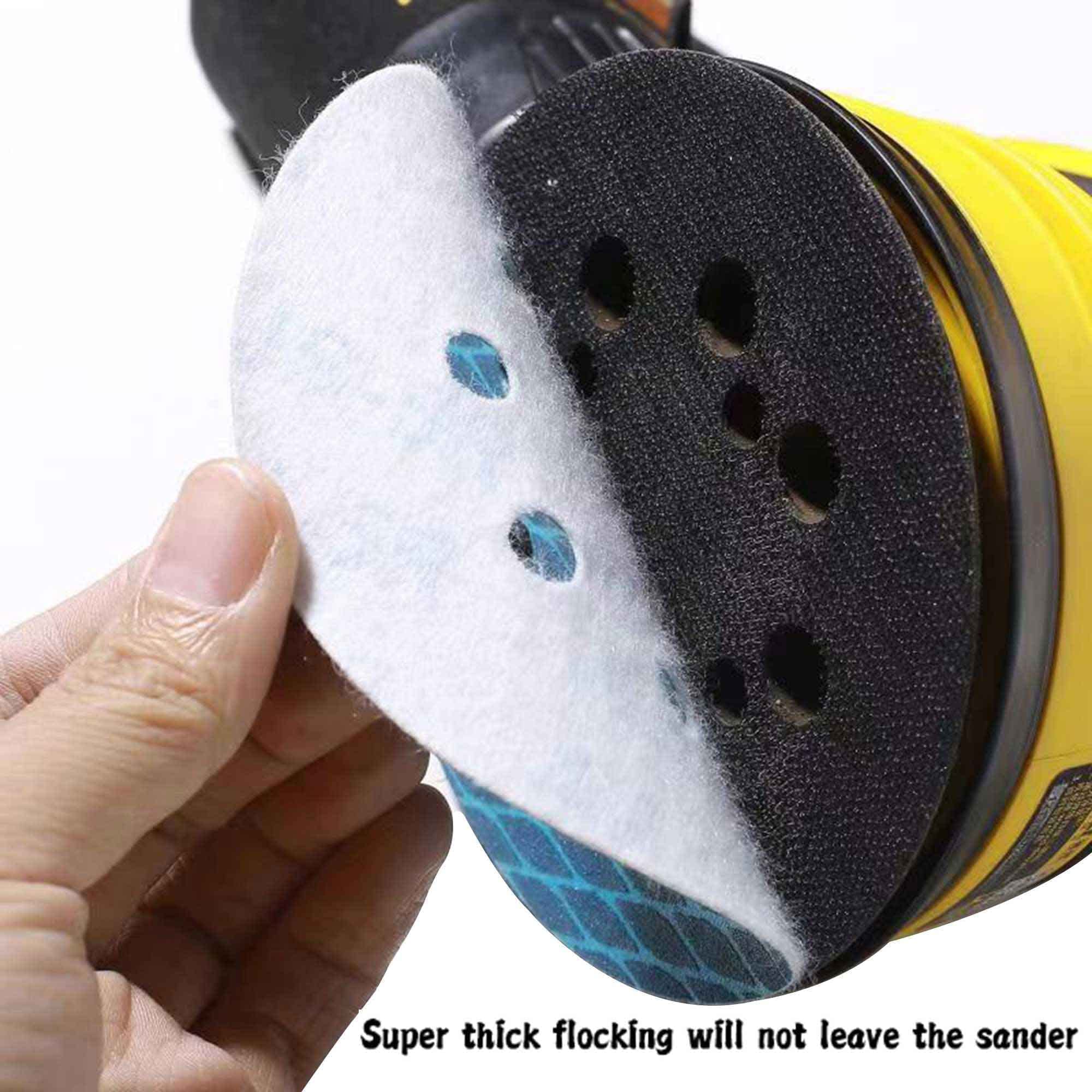 Ahfiwaso Orbital Sander Sandpaper 5 Inch 8 Hole Hook and Loop Pads 60 ...