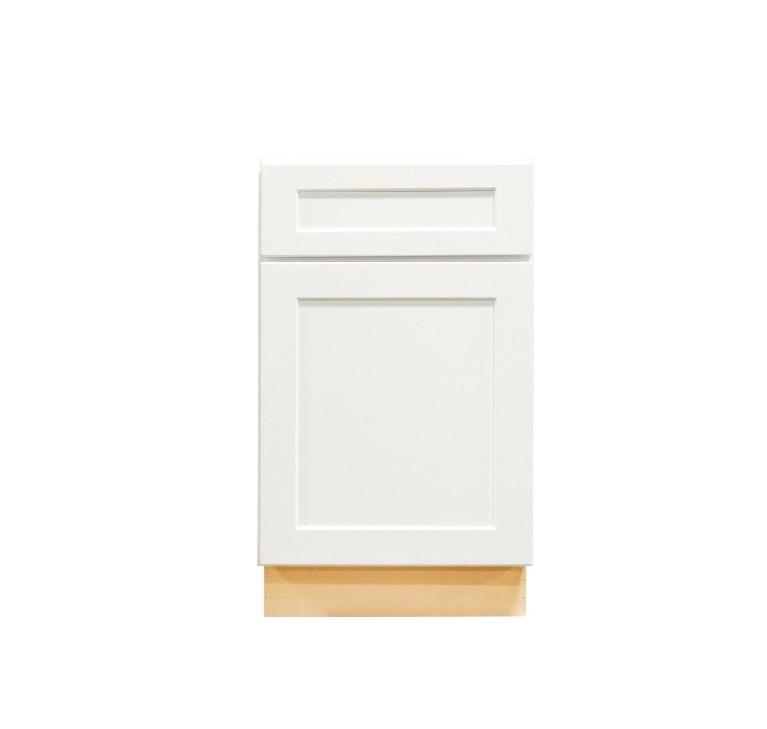 ProCraft Cabinetry 21-in W x 34.5-in H x 24-in D White Birch Door and  Drawer Base Fully Assembled Plywood Cabinet (Recessed Panel Shaker Door  Style) in the Kitchen Cabinets department at