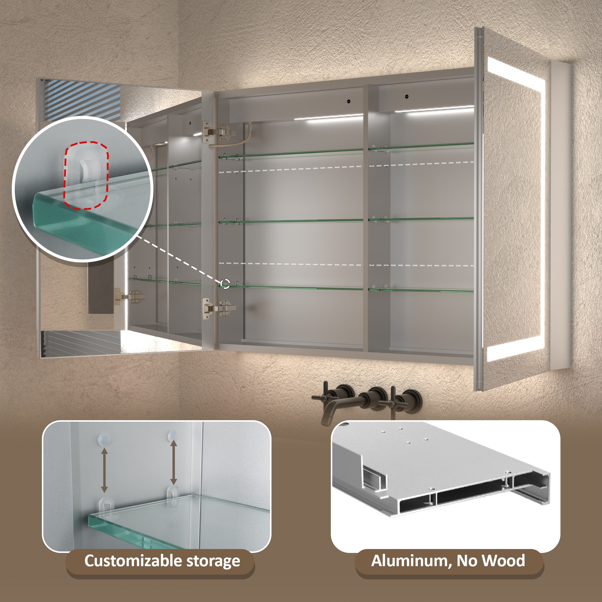 ExBrite EBMC4430V3DX Bathroom-Medicine-Cabinets - View #9