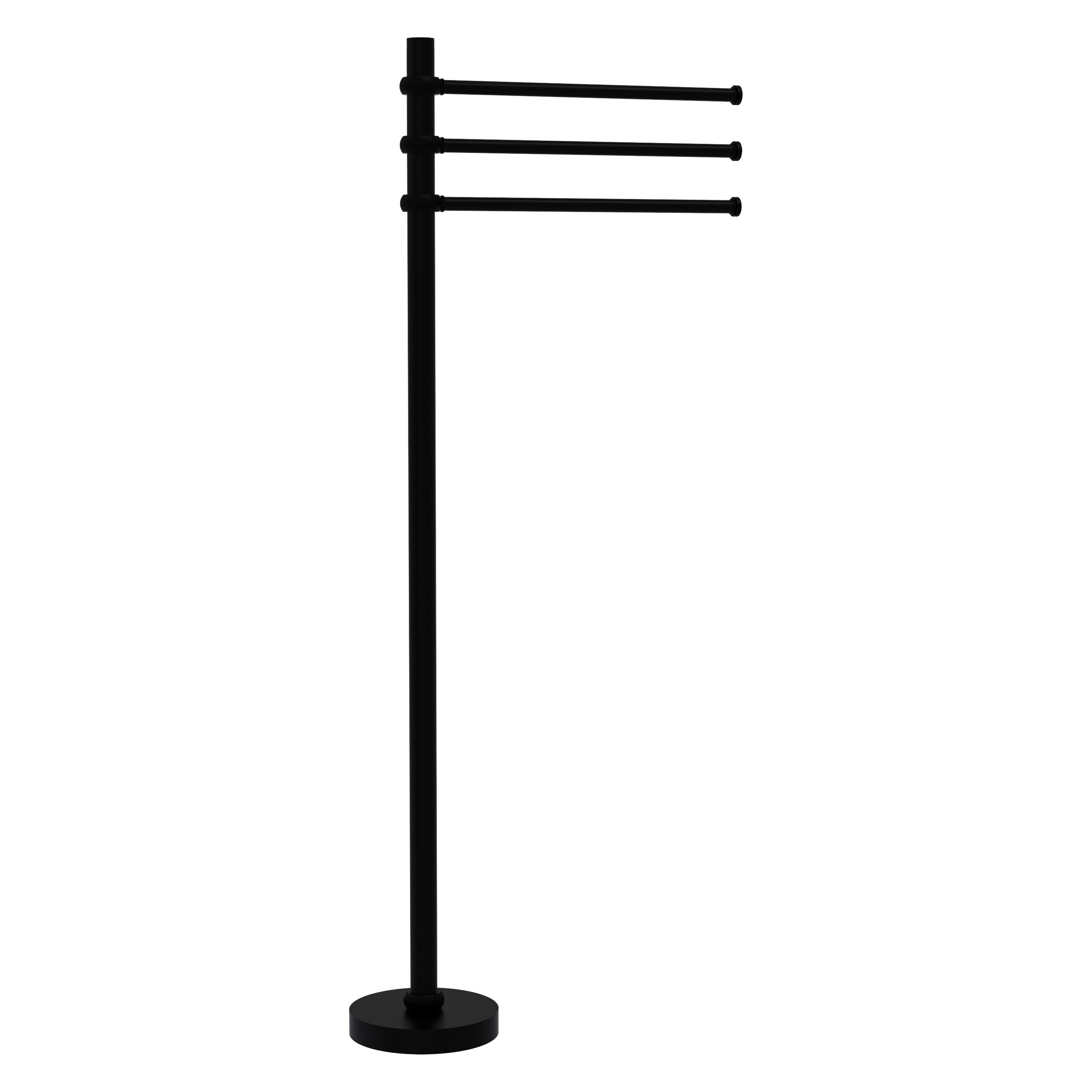 Allied Brass TS-28-BKM Free Standing European Style Toilet Tissue Holder Matte Black