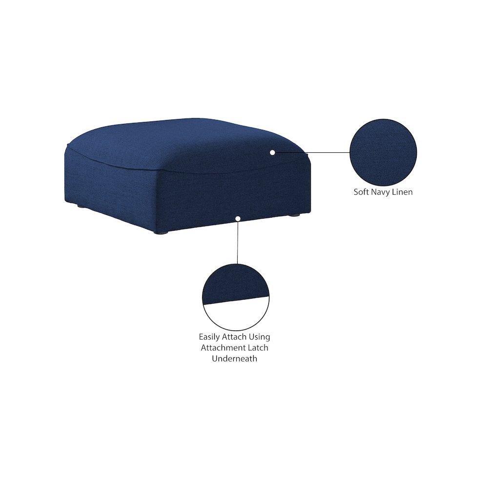 Meridian 683NAVY-OTT Indoor-Ottomans - View #5
