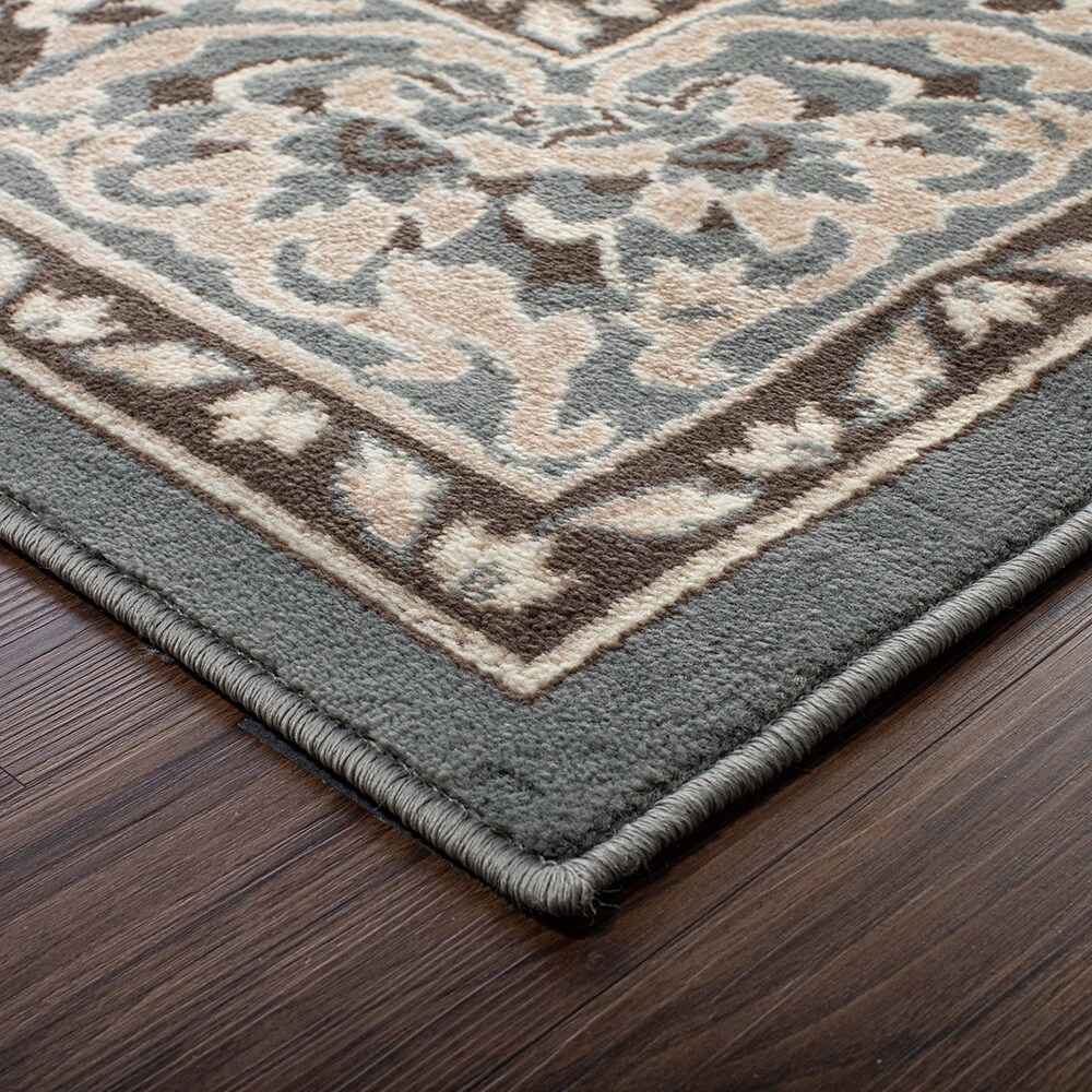 Superior 8 X 10 (ft) Grey Indoor Medallion Vintage Area Rug 8X10RUG ...