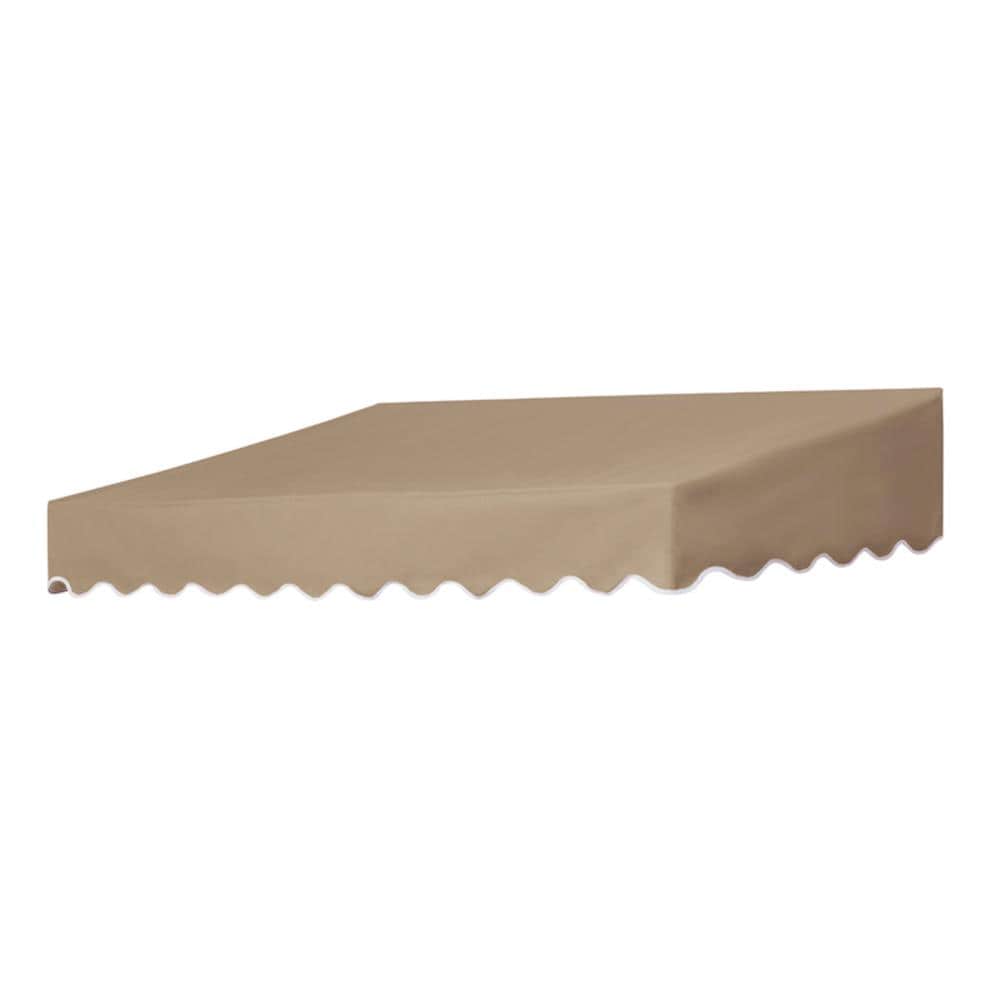 Door Canopy in a Box 3020904 Traditional 72-Inches Wide x 50-Inches Projection x 21-Inches Height Fabric Sand Solid Fixed Door Awning