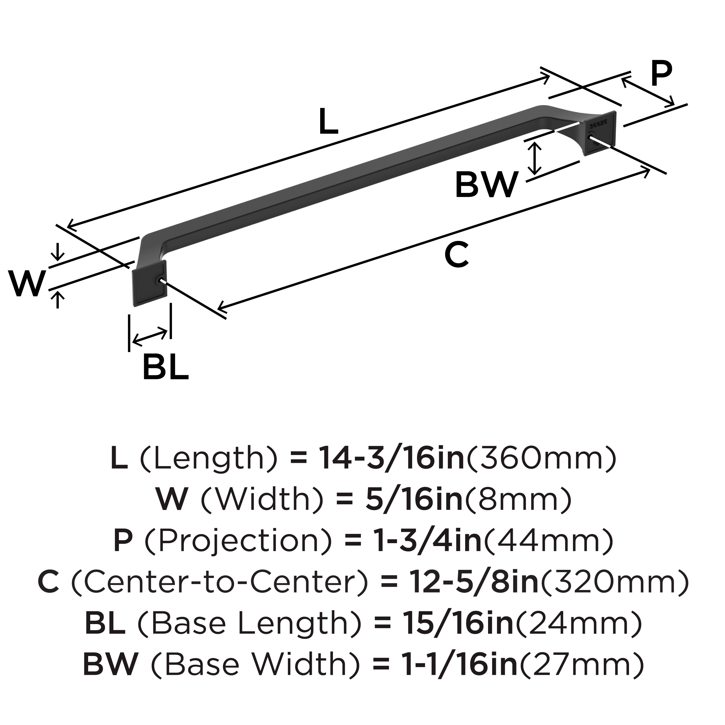 Amerock BP36925FB Cabinet-Pulls - View #4