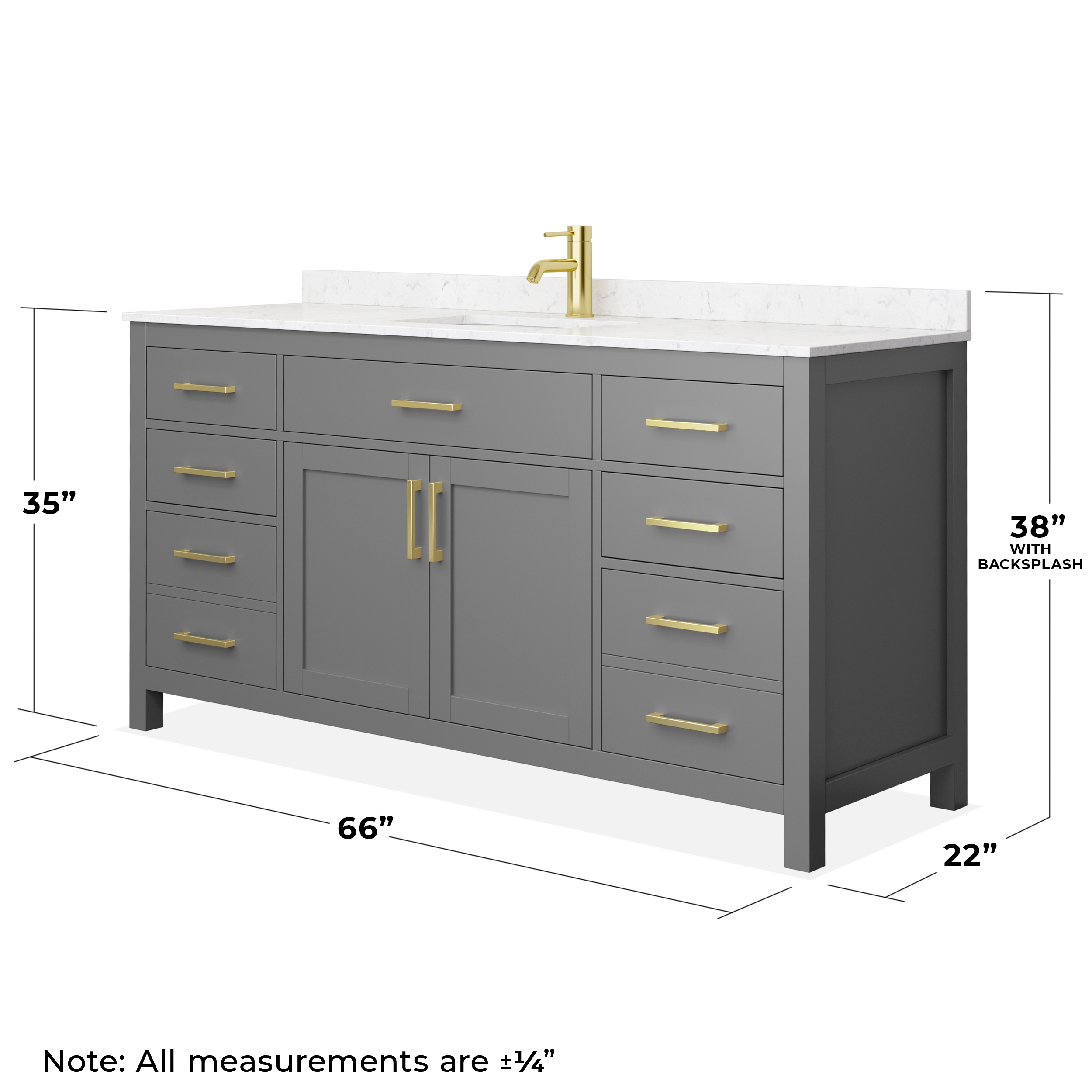 Wyndham Collection WCG242466SGGCCUNSMXX Bath-Vanity-Combo - View #5