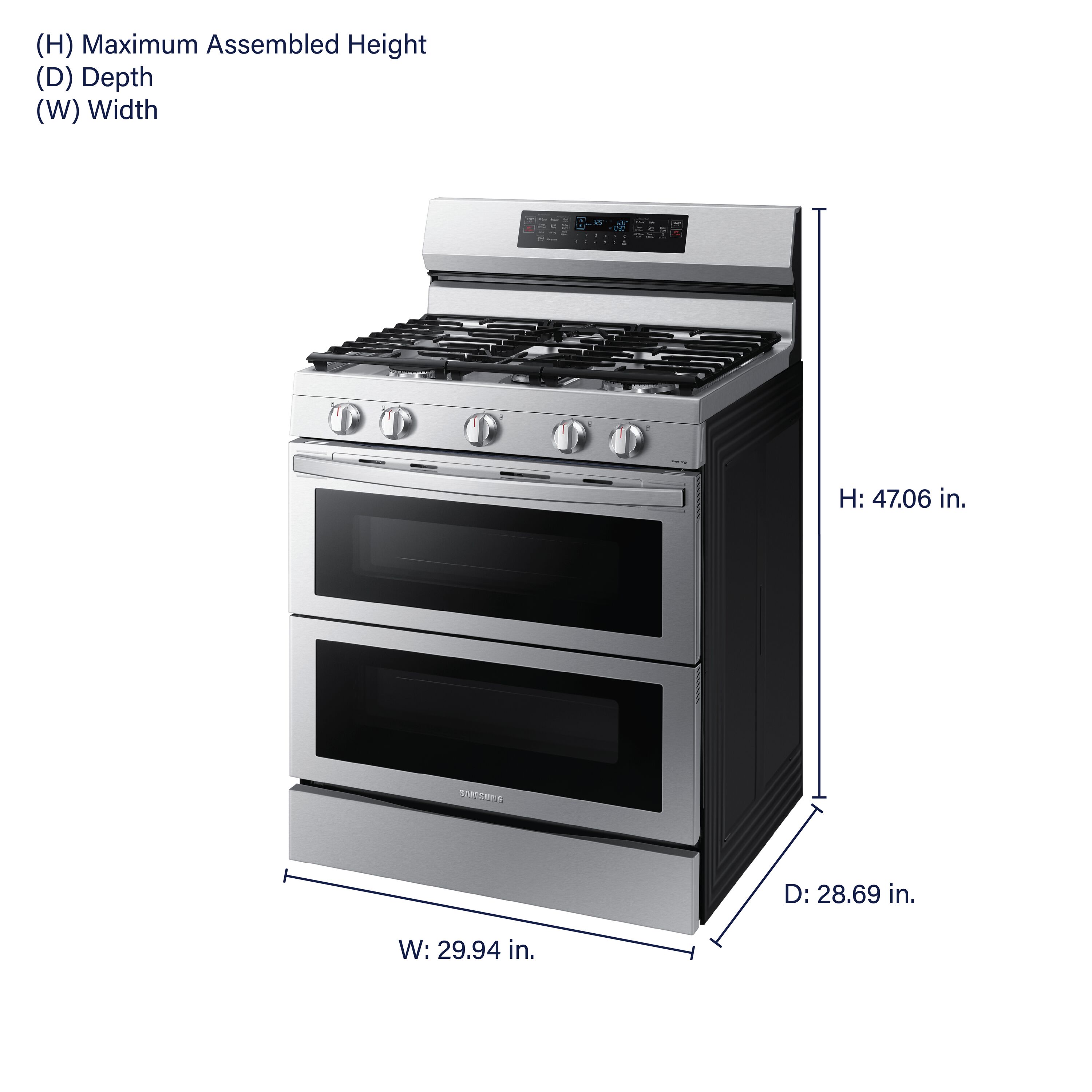 Samsung NX60A6751SS Double-Oven-Gas-Ranges - View #2