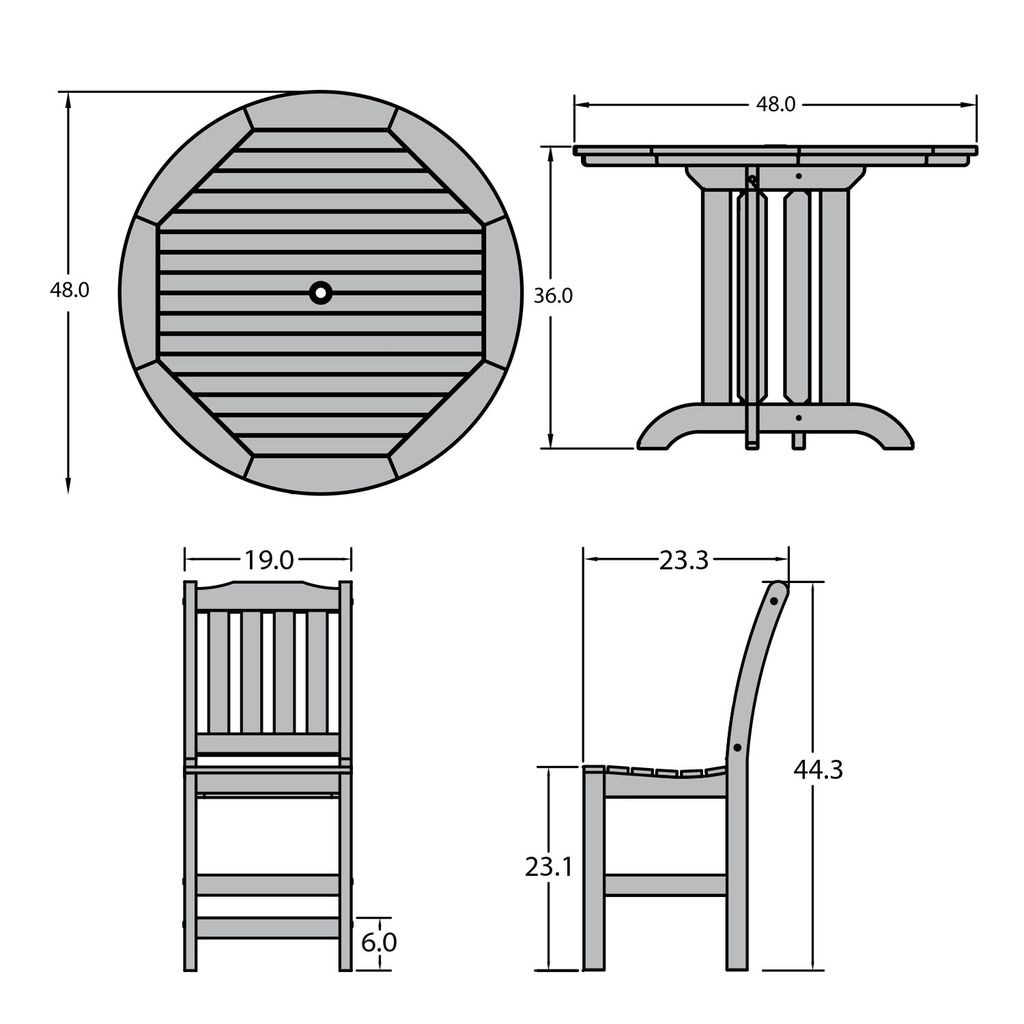 highwood AD-CNL48-BKE Patio-Dining-Sets - View #6