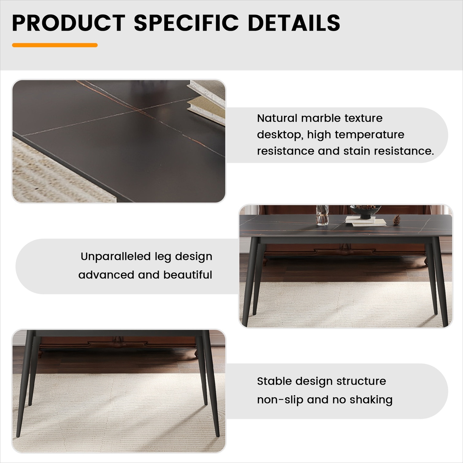 SUNCREAT 6U1QAAYE1EZD Dining-Tables - View #5