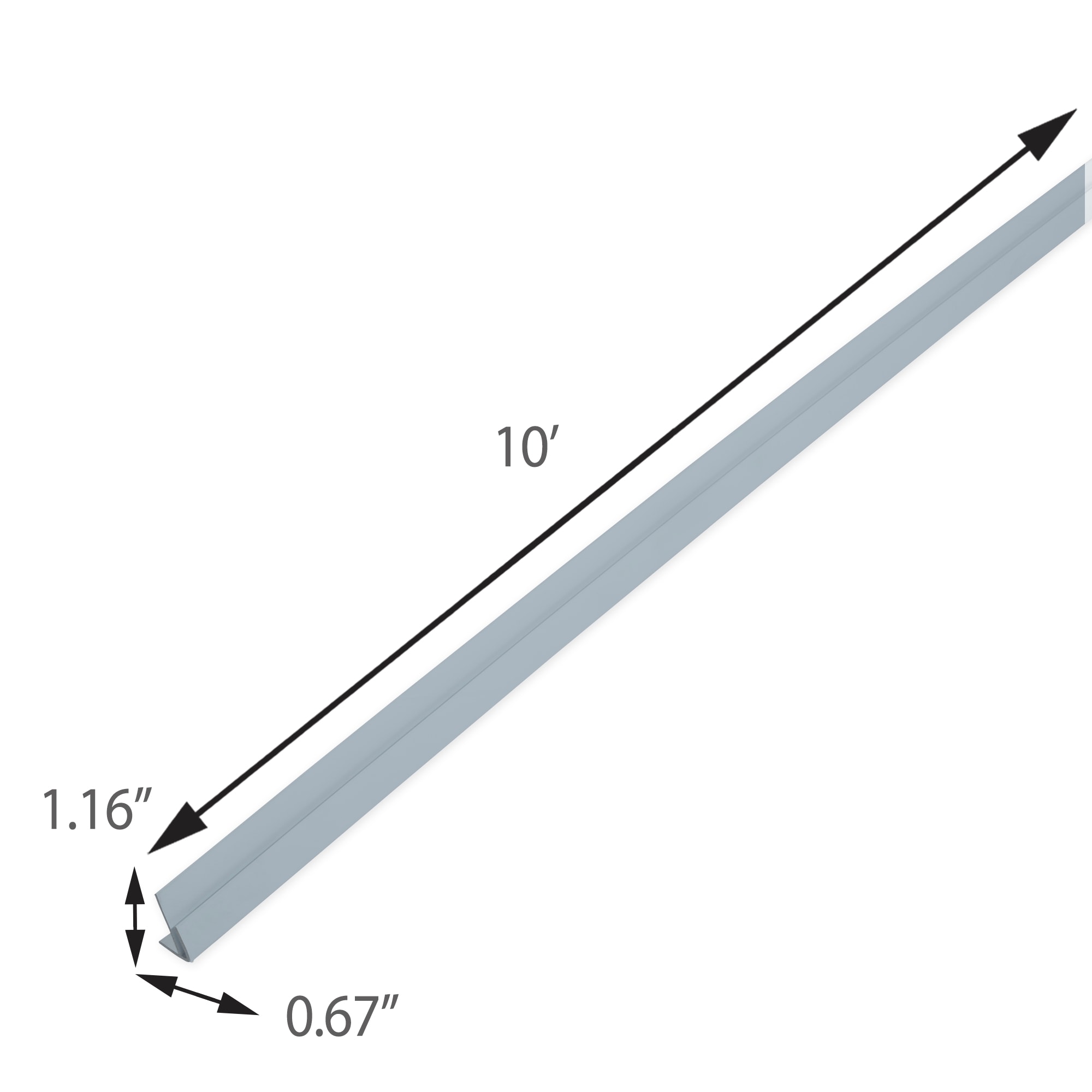 Palram Palclad Outside Corner Dolphin Gray 10'