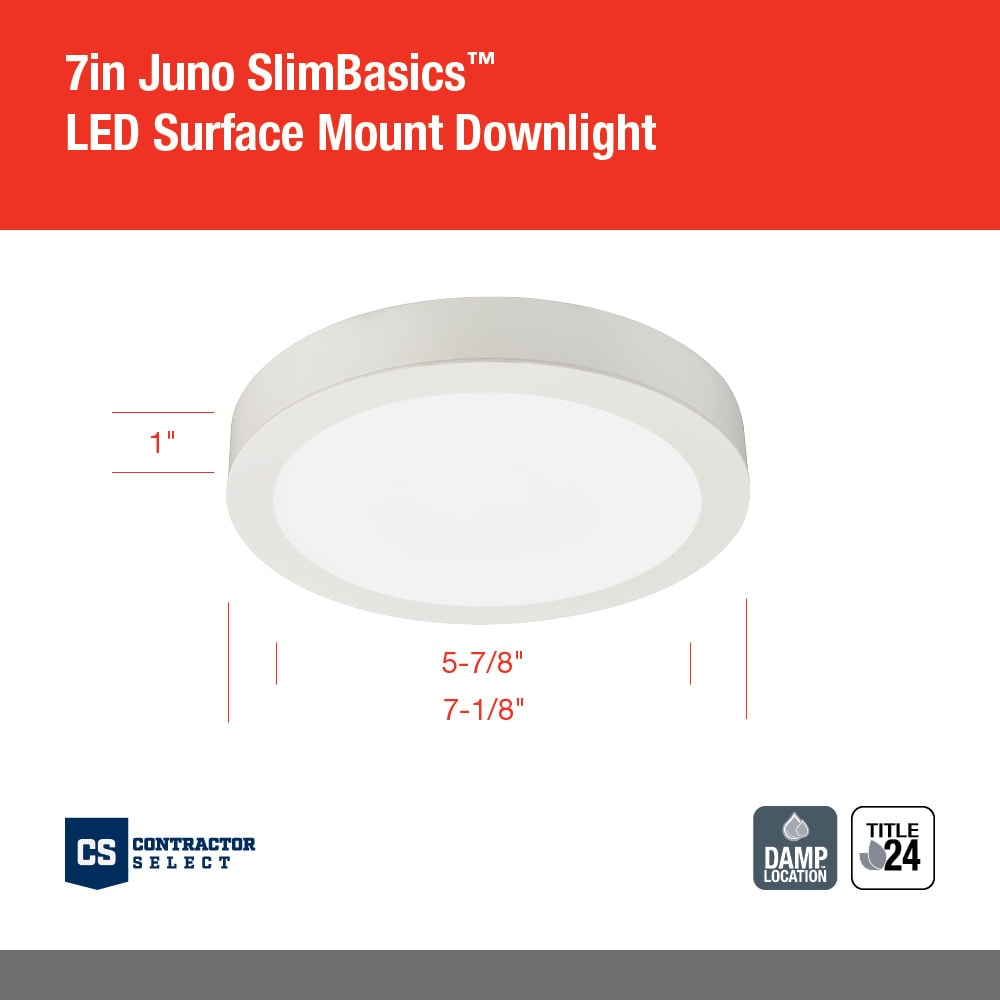 Juno 7-Inch White LED Surface Mount Downlight