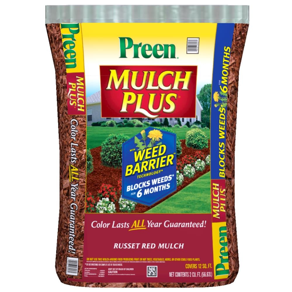 Preen WPN03257 2-cu ft Red Hardwood Mulch Plus Weed Control Mulch