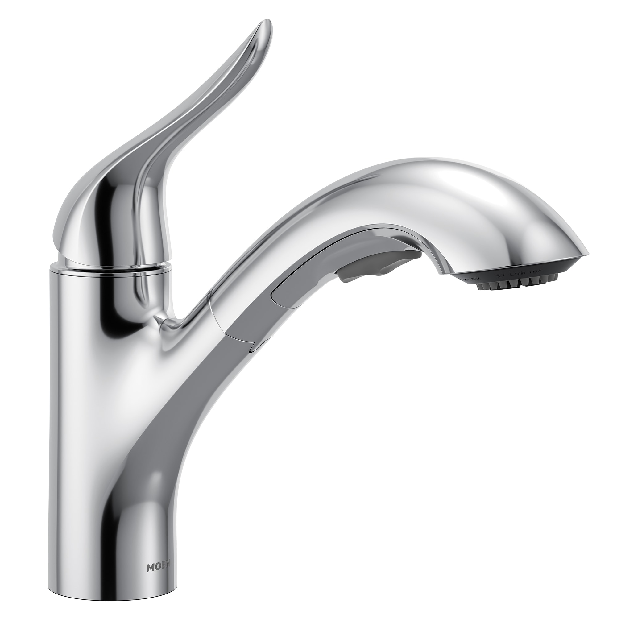 Moen Koa Chrome Single Handle Pull-out Kitchen Faucet with Sprayer ...