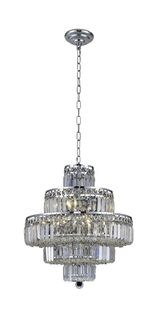 Luminous Lighting 2038D20C/RC Maxime 13-Light Chrome Glam Damp Rated Chandelier