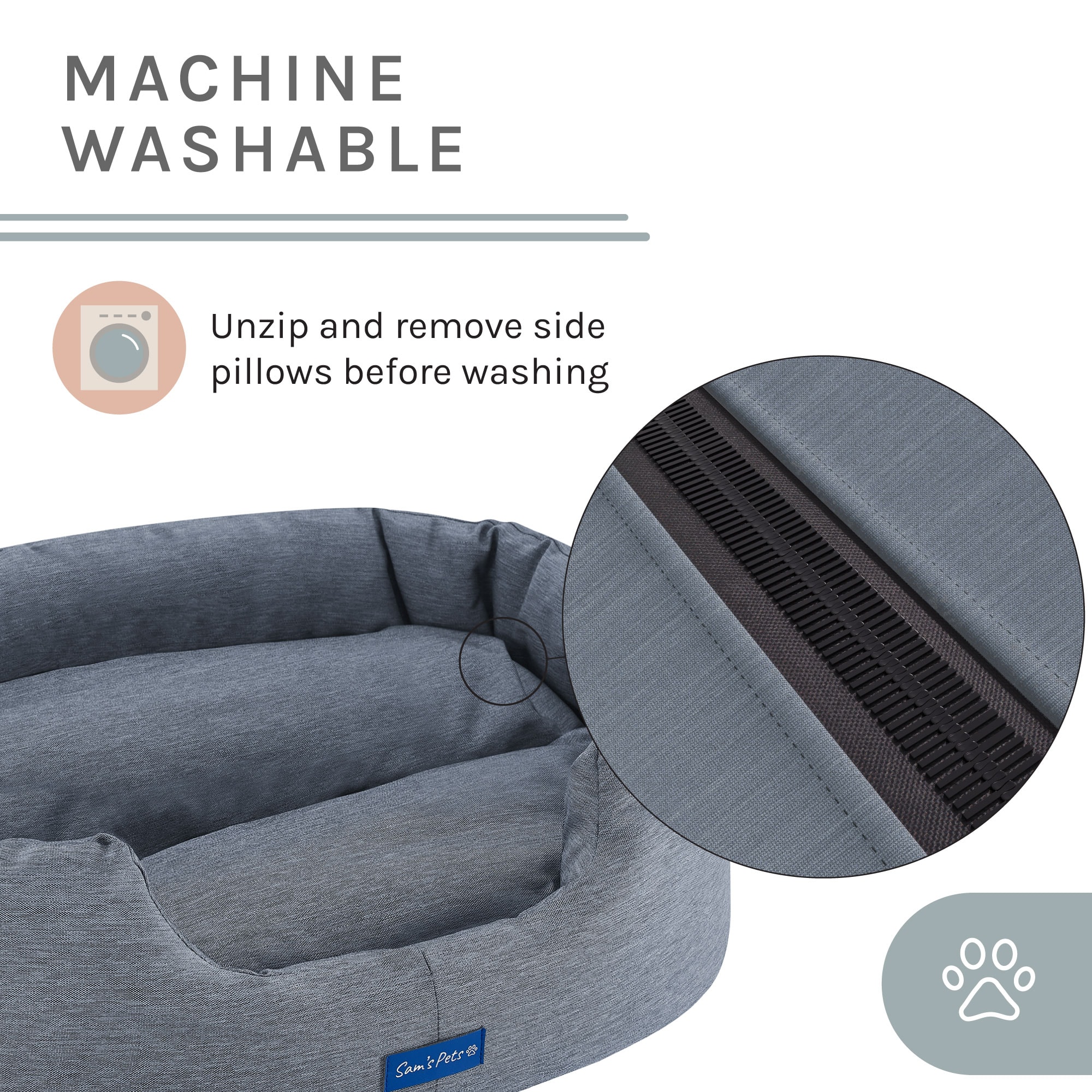 Missy Small Navy Blue Round Outdoor Pet Bed