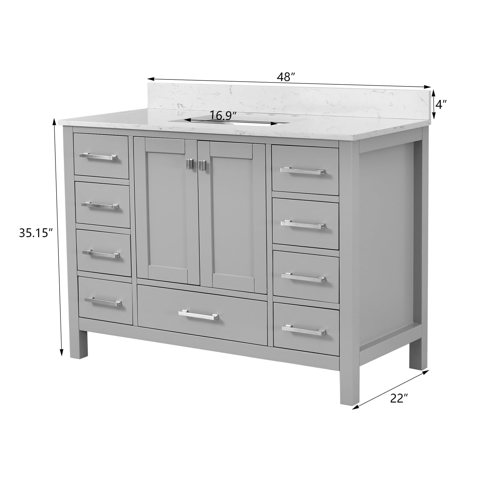 Forclover MONMVB05-48GY Bath-Vanity-Combo - View #6