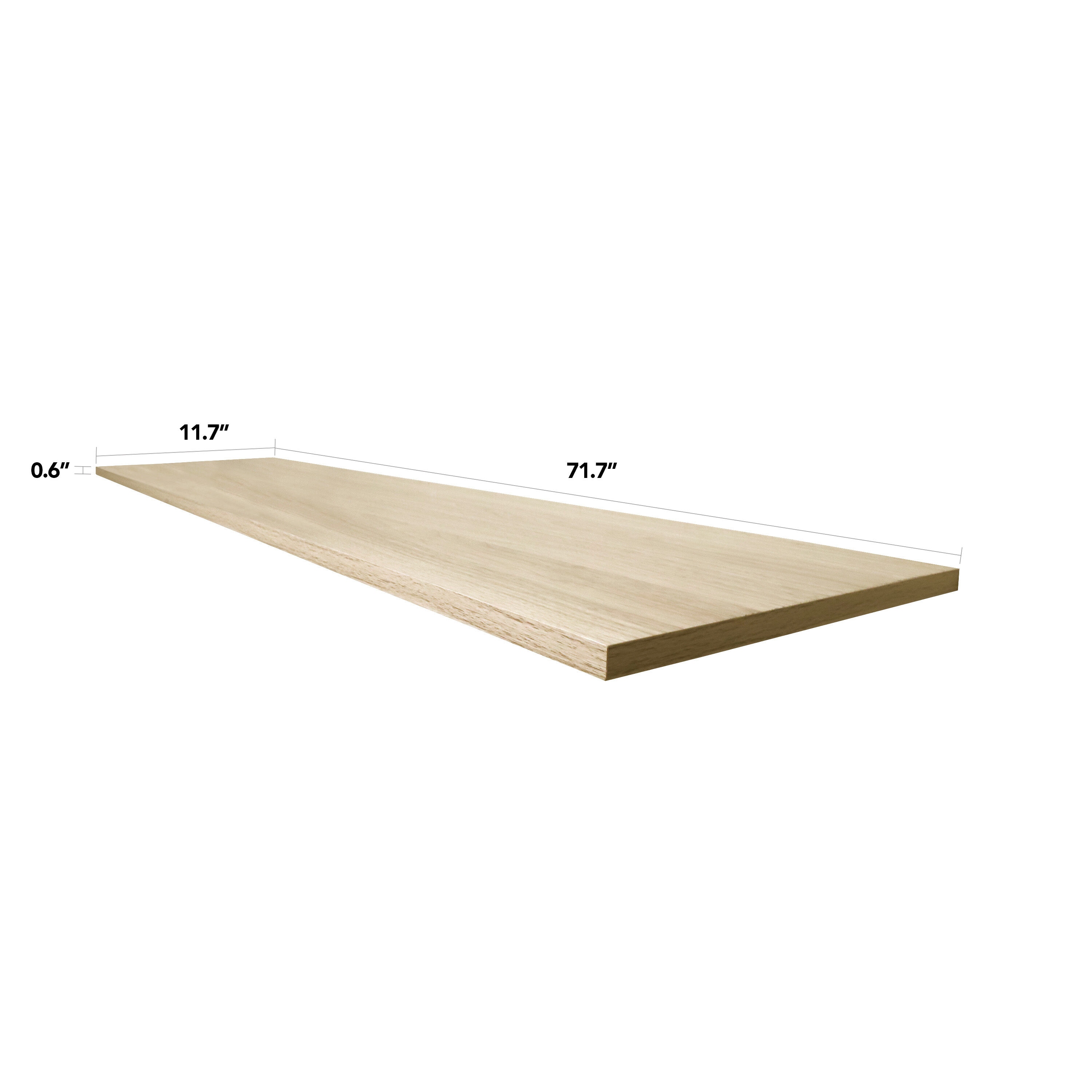 Rubbermaid Organic Ash Laminated Wood Shelf 12 in. D x 48 in. L