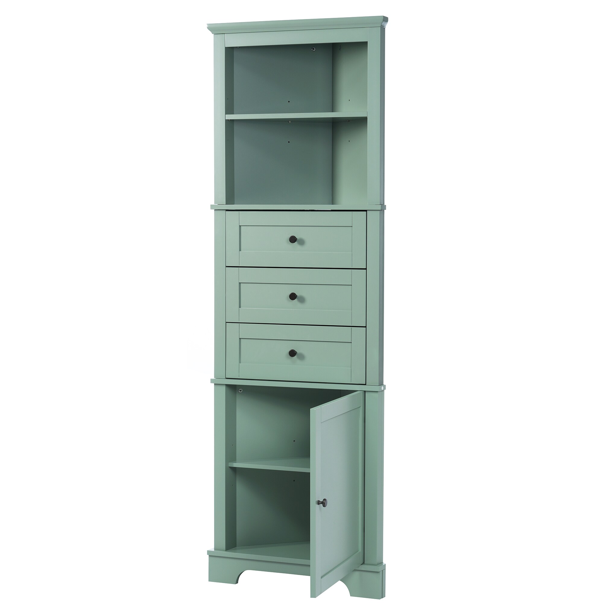 Hrinhom BA07-GREEN Linen-Cabinets - View #3