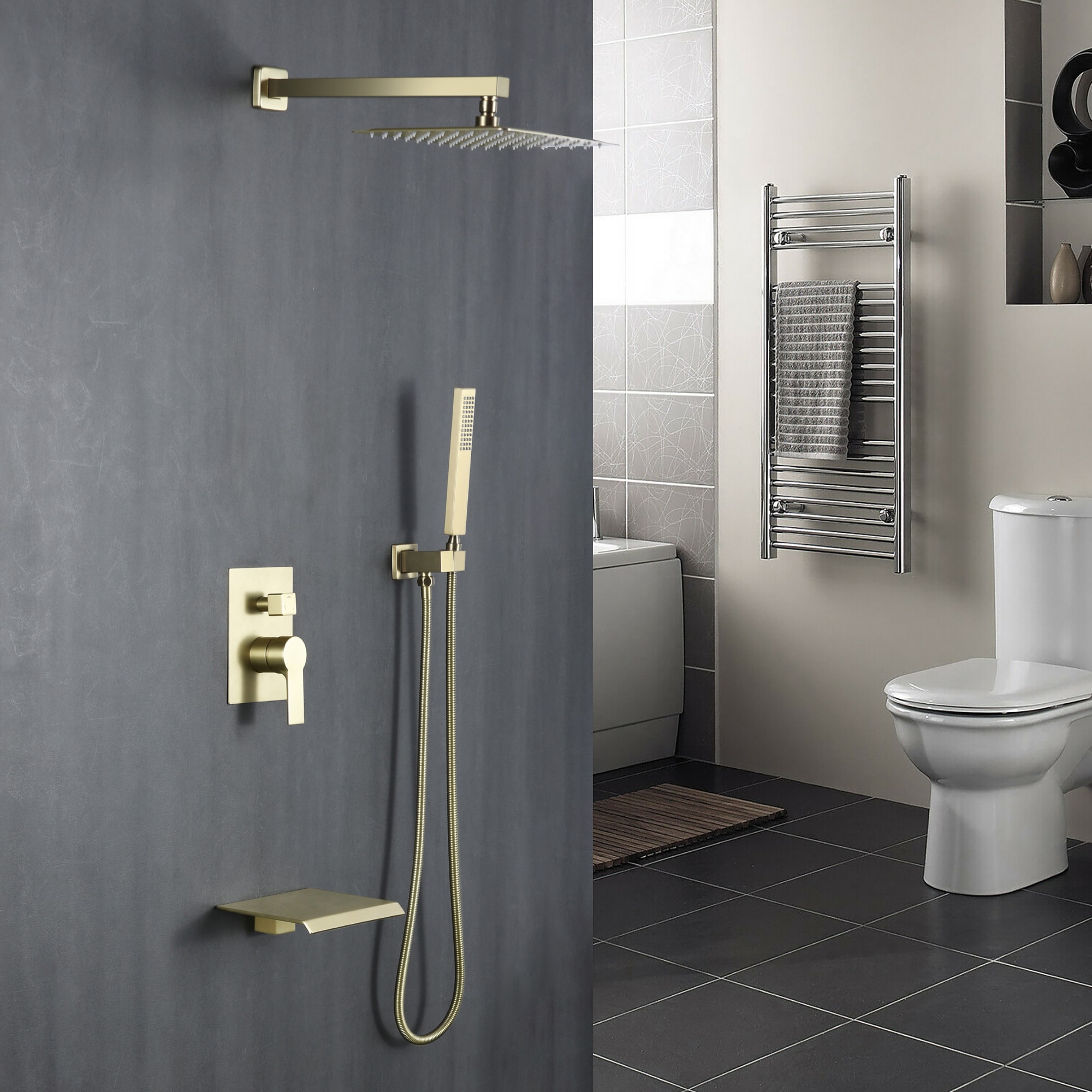 WELLFOR SPA-88018BG-10 Showerhead-Bar-Panels - View #14