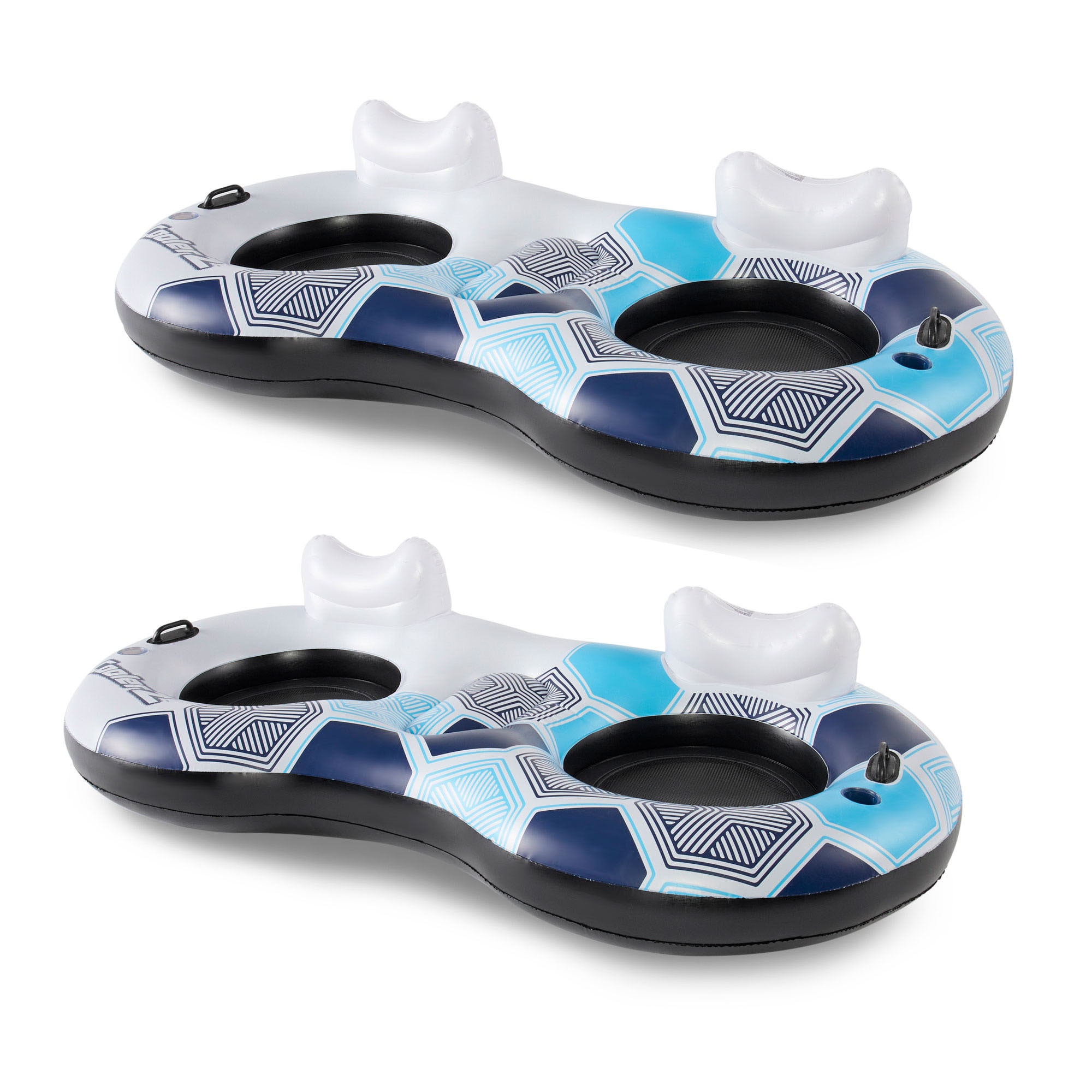 Bestway 147295 94.5-Inches x 2 -Seat Multicolored Inflatable raft 2 -Pack
