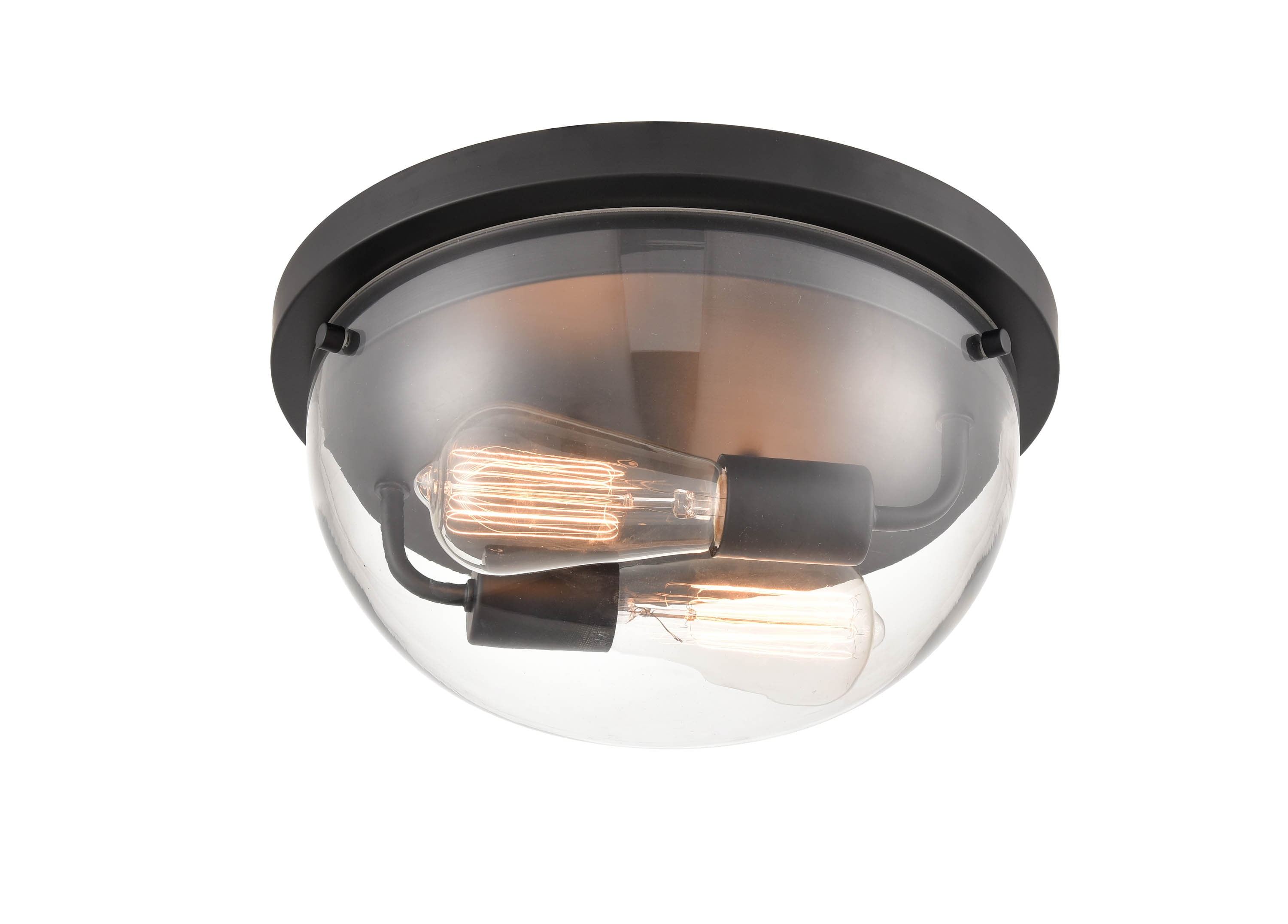 Millennium Lighting 9712-MB Ashford 2 -Light 13-in Matte Black Flush Mount Light