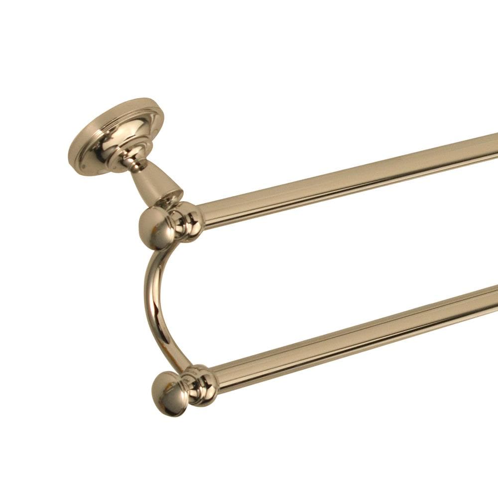 allen + roth Designer 2 24-in Chrome Wall Mount Double Towel Bar in the  Towel Bars department at