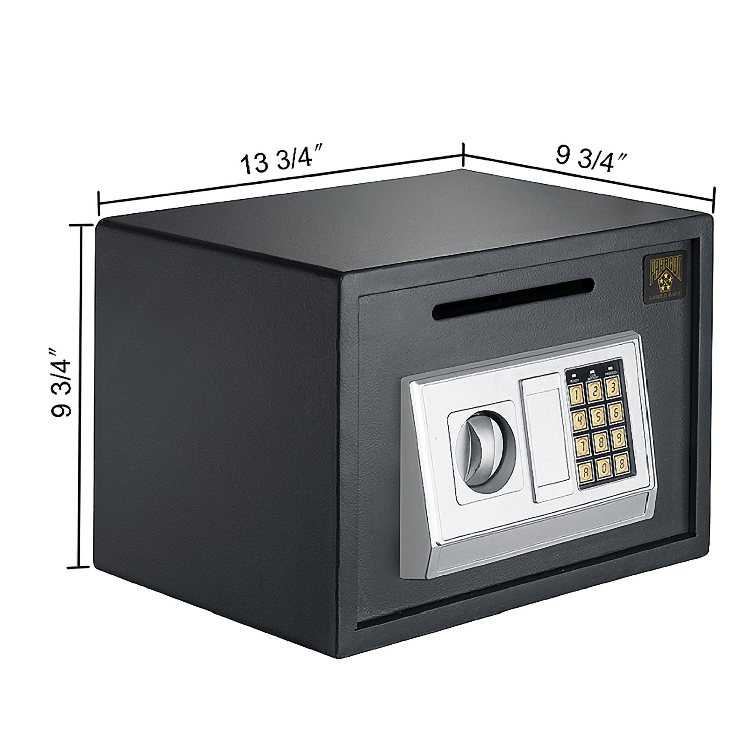 Stalwart Safe Deposit Box With Keypad And Manual Keys In The Safe 