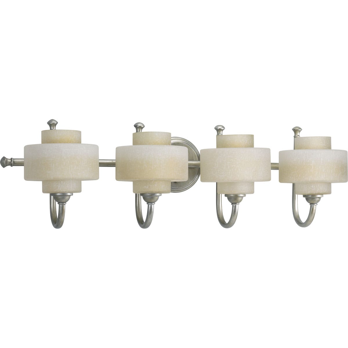 Progress Lighting P2888-134WB Ashbury 31-in 4-Light Silver Ridge Transitional Vanity Light