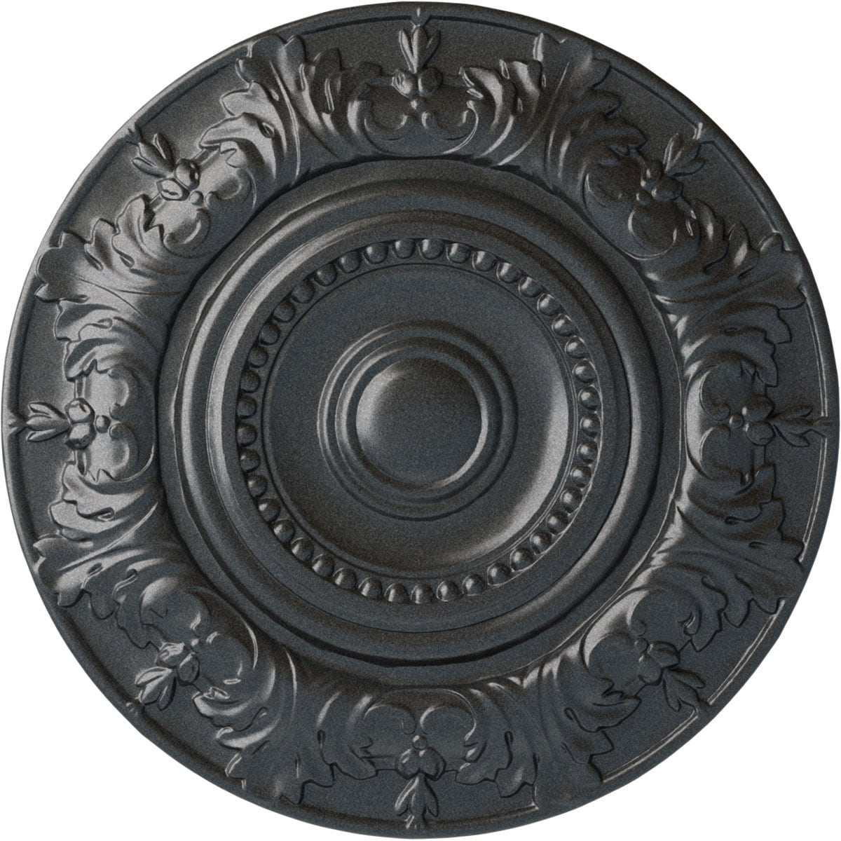 Ekena Millwork CM20BXPES Biddix 20.875-in W x 20.875-in L Painted Pewter Polyurethane Whole Ceiling Medallion