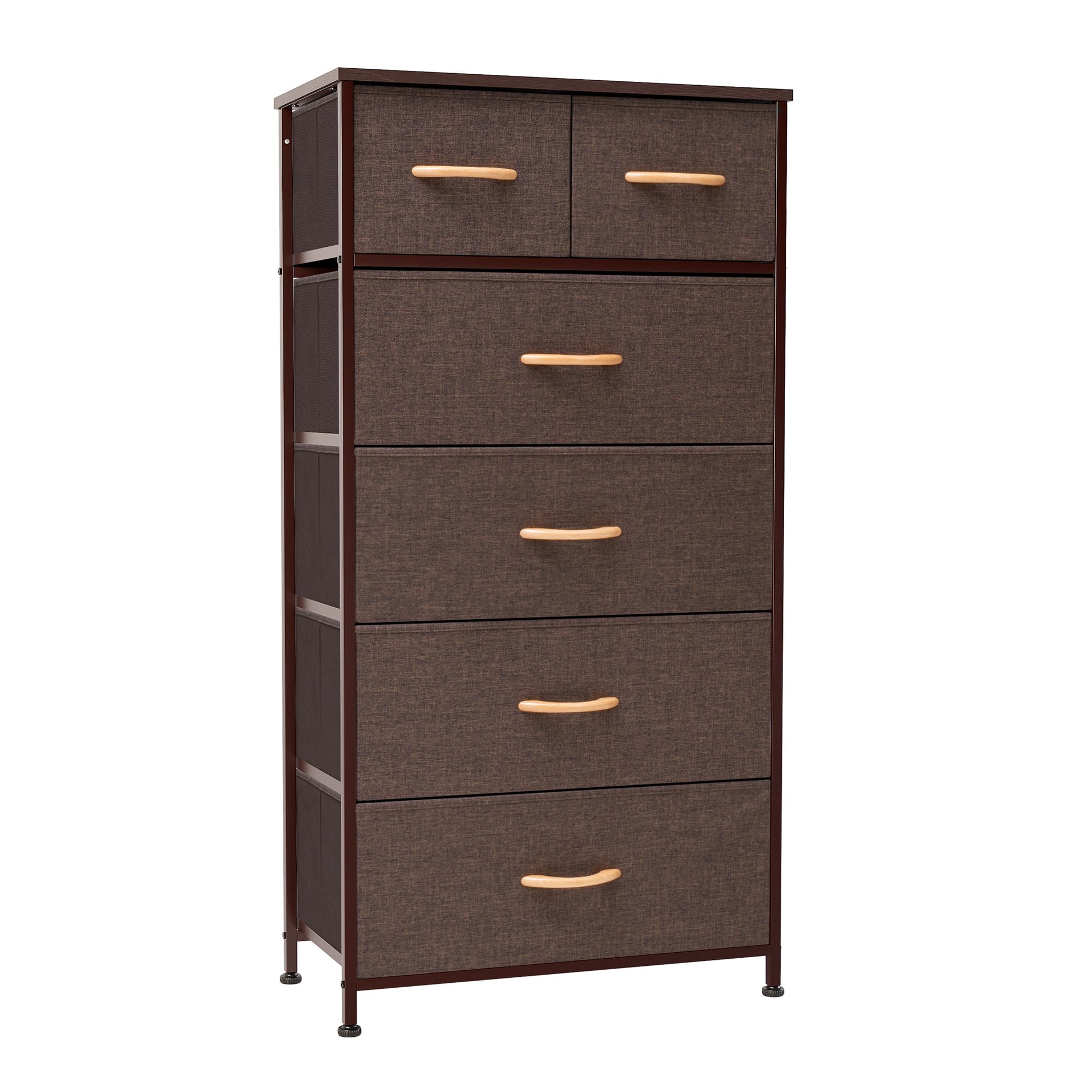 CloudFly CL-HD019BRN Dresser storage tower Brown 6 -Drawer Combo dresser