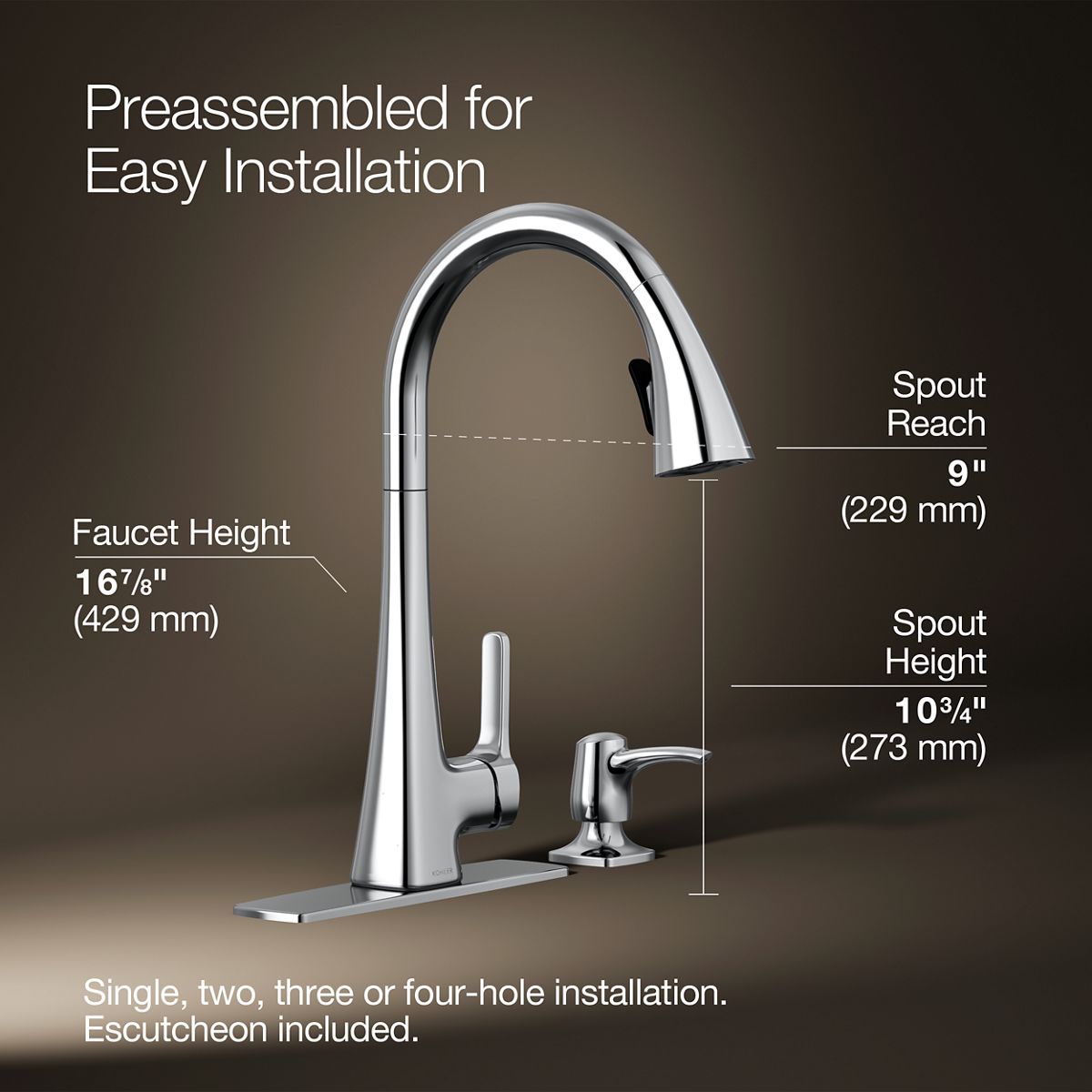 KOHLER R22867-SD-CP Kitchen-Faucets - View #3