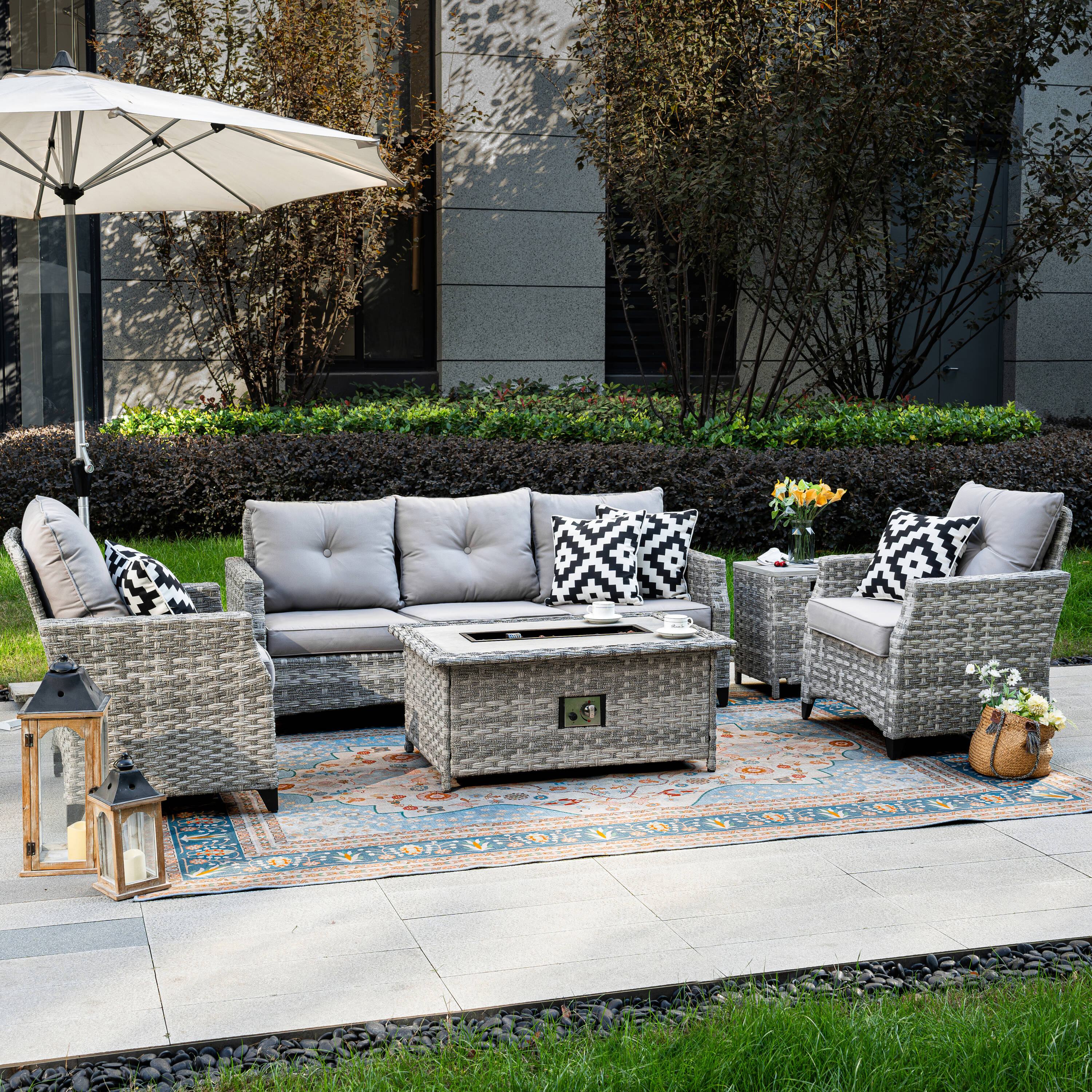 Direct Wicker DWF-N1802S Patio-Conversation-Sets - View #2