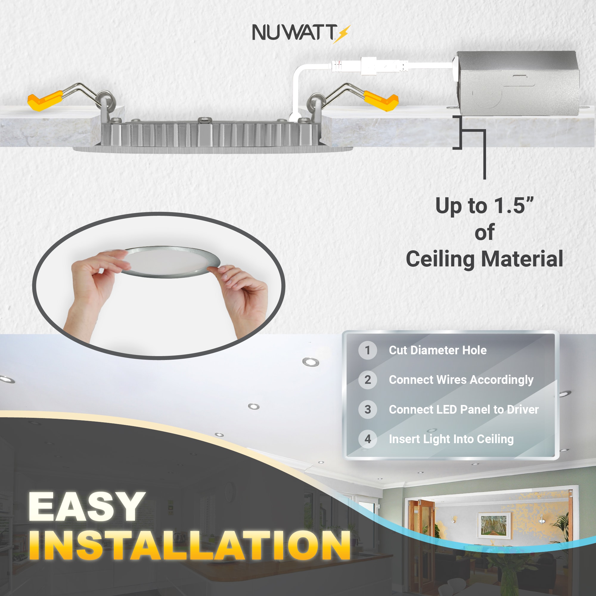 NUWATT NW-P-DL-6-15W5CTBN6P Led-Retrofit-Downlight - View #6