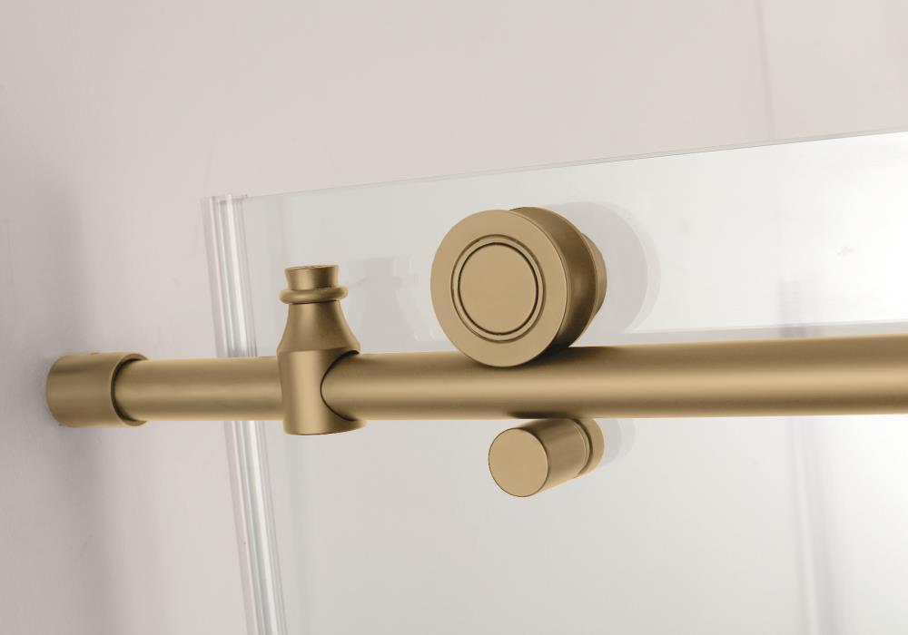 Aston Coraline Xl Gold 44 In To 48 In X 80 In Frameless Sliding Shower