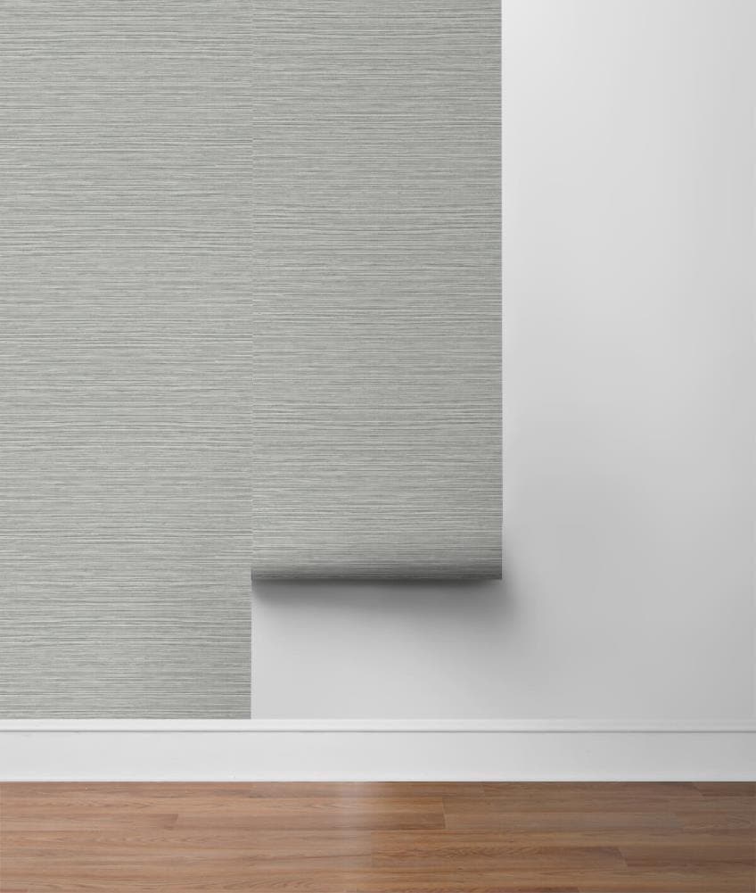 Harbor Mist Gray Vinyl Peel & Stick Wallpaper Roll