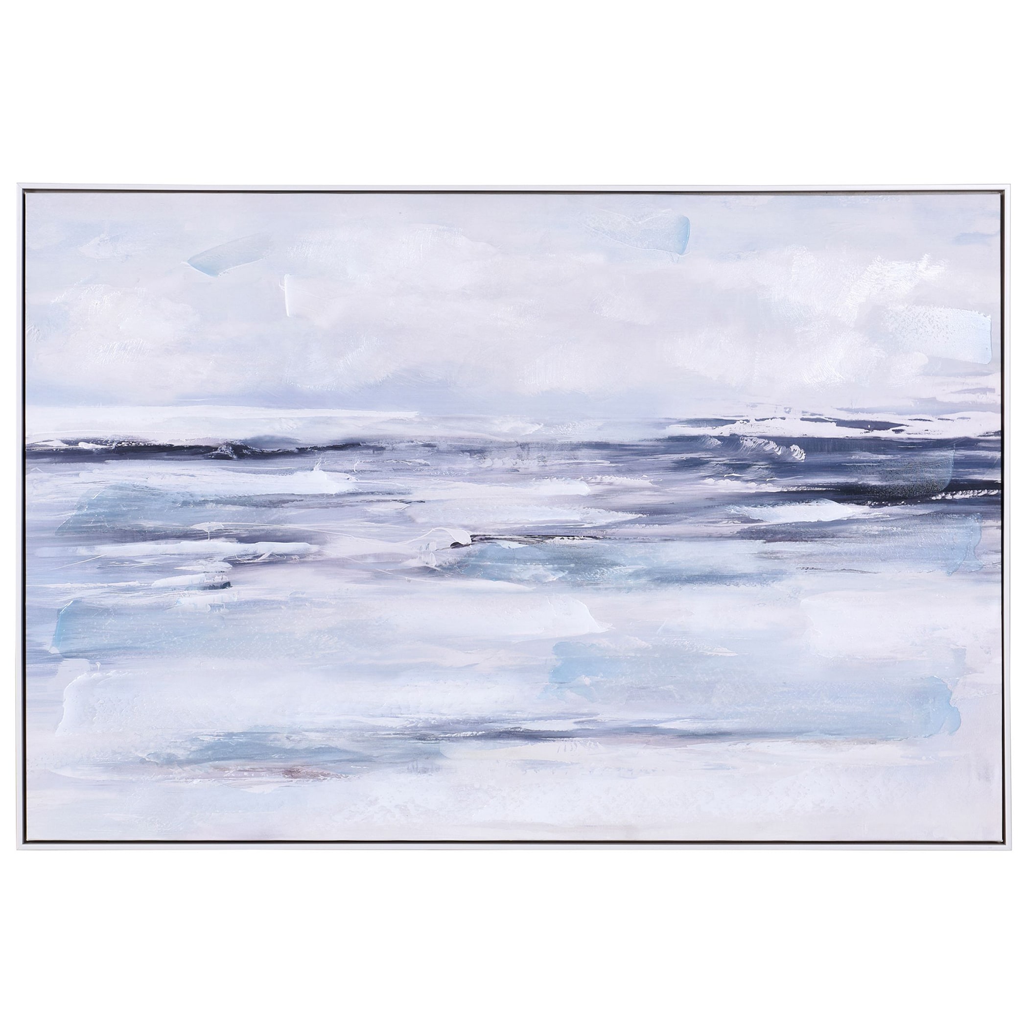 StyleCraft Home Collection WI34044DS White Framed 48.2-in H x 32.5-in W Abstract Print on Canvas