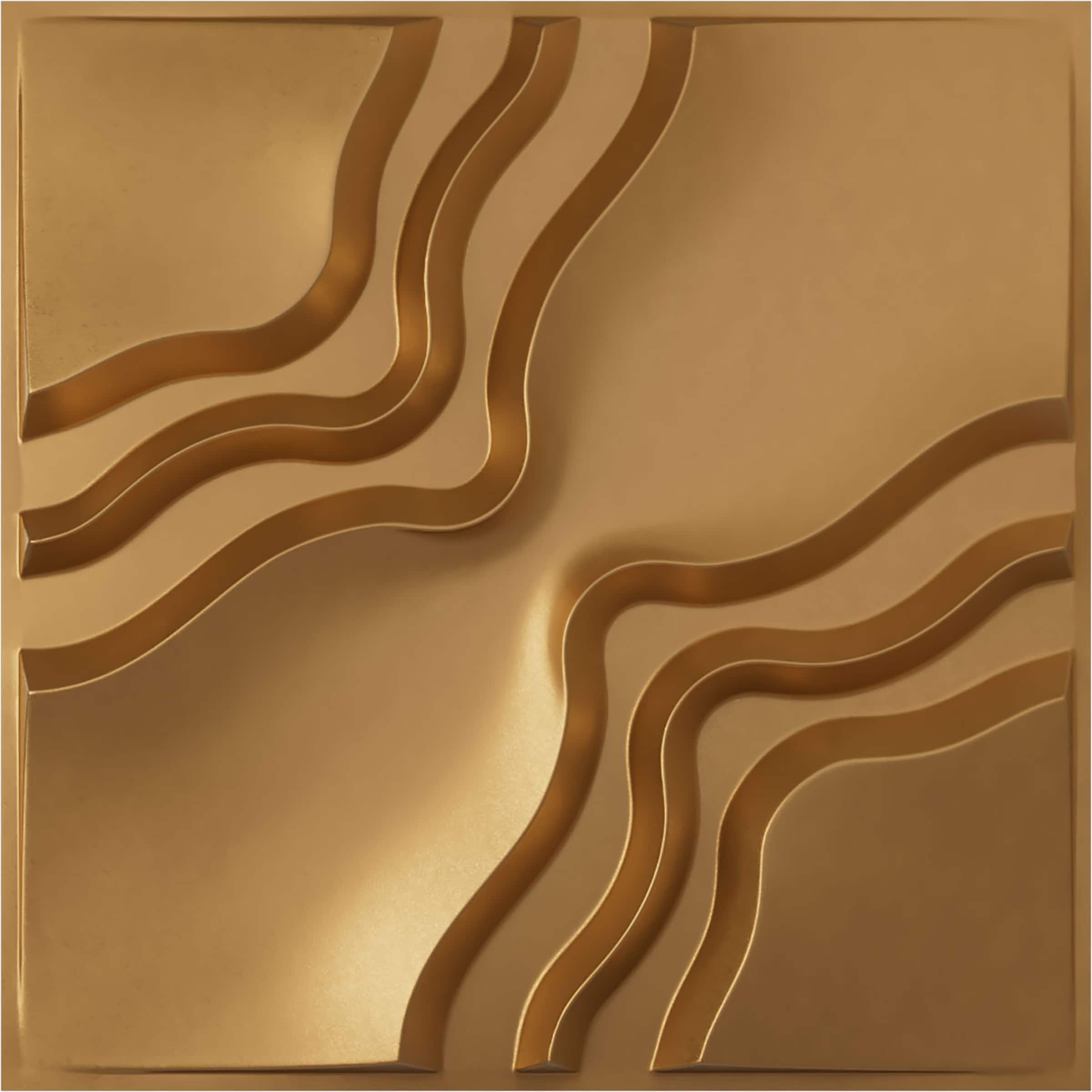 Ekena Millwork WP20X20RGBGL 19-5/8-in x 19-5/8-in Embossed Paintable/Stainable Gold PVC Wall Panel (