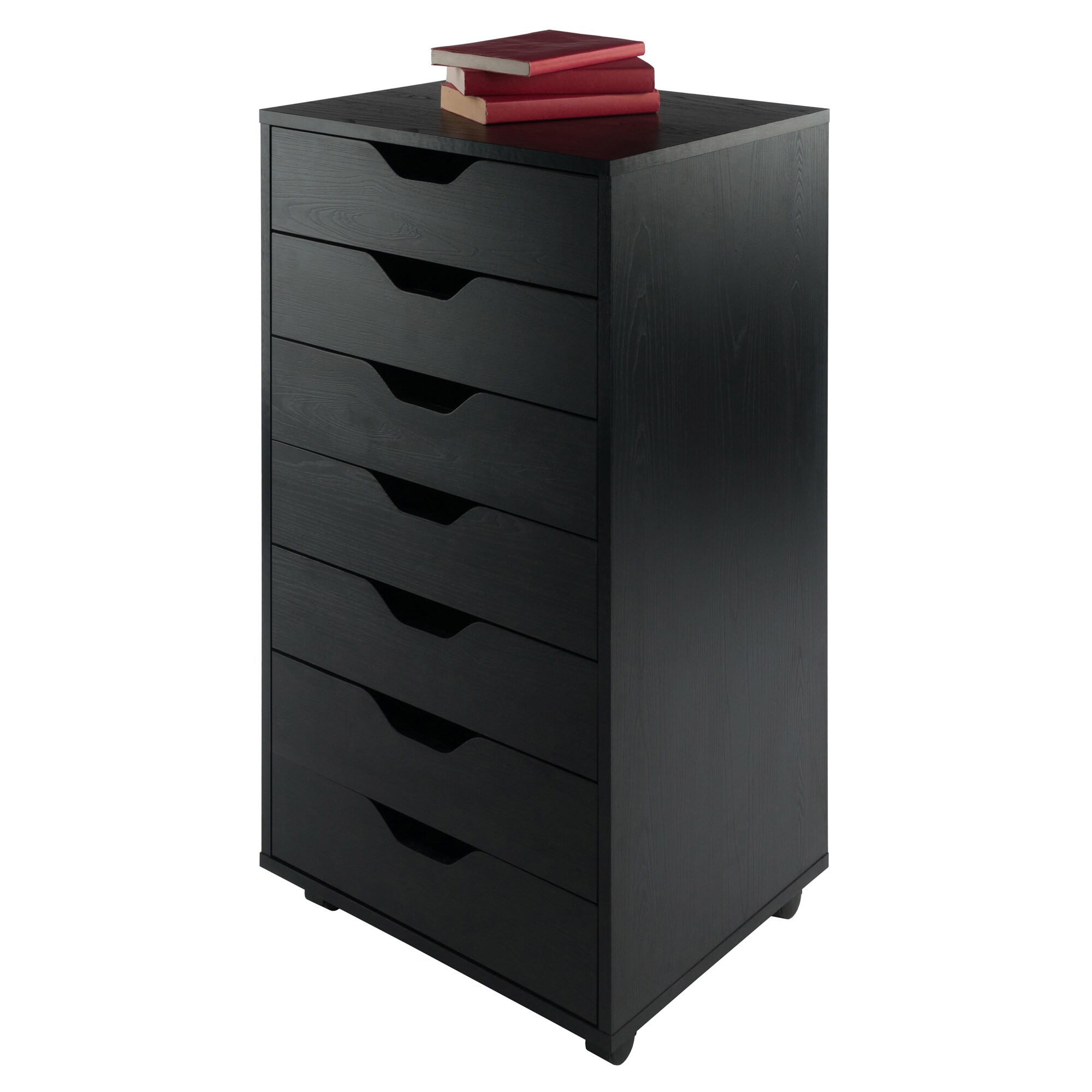 Winsome Wood Halifax Black 7-Drawer File Cabinet at