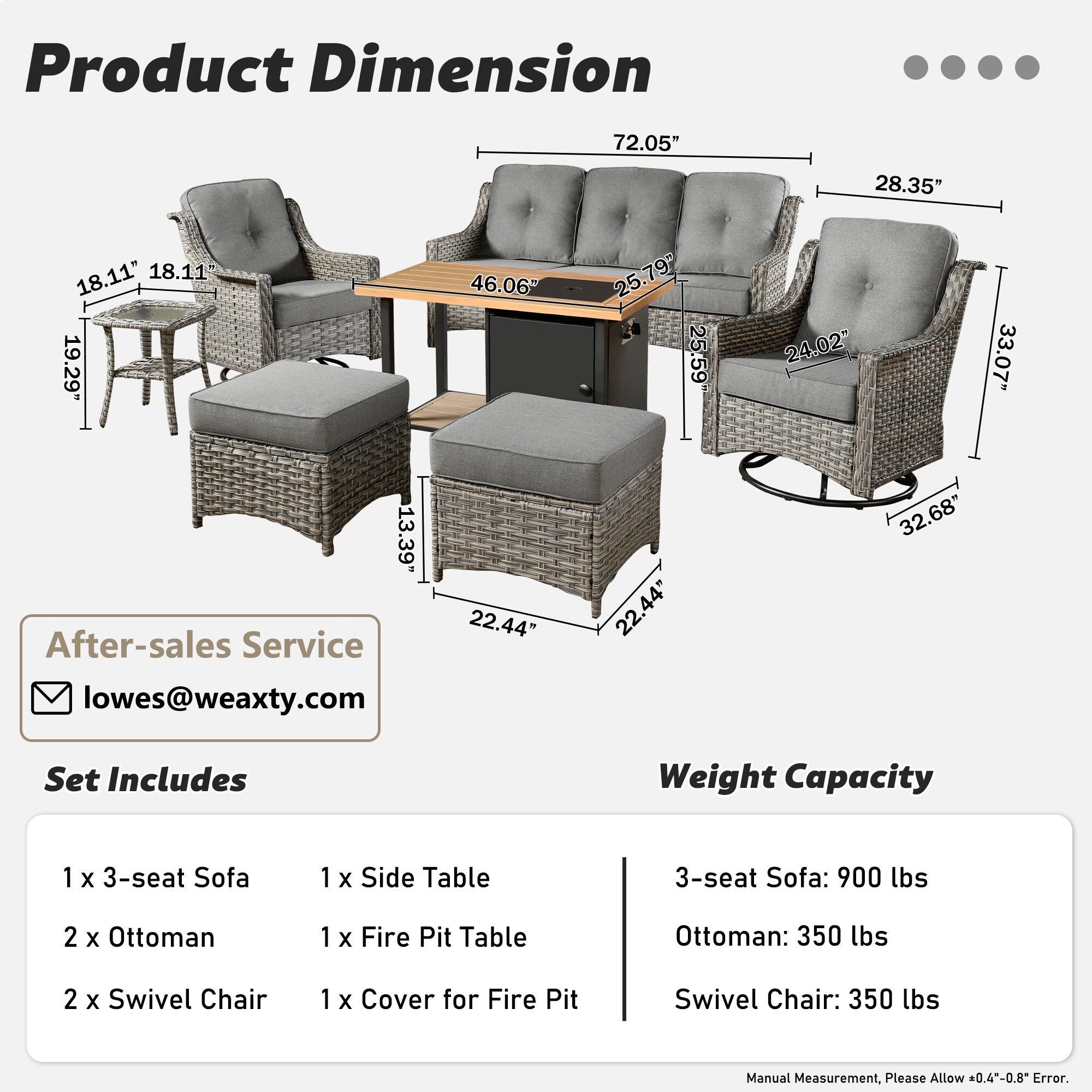 weaxty HMBDFP-YZPAD2071 Patio-Conversation-Sets - View #7