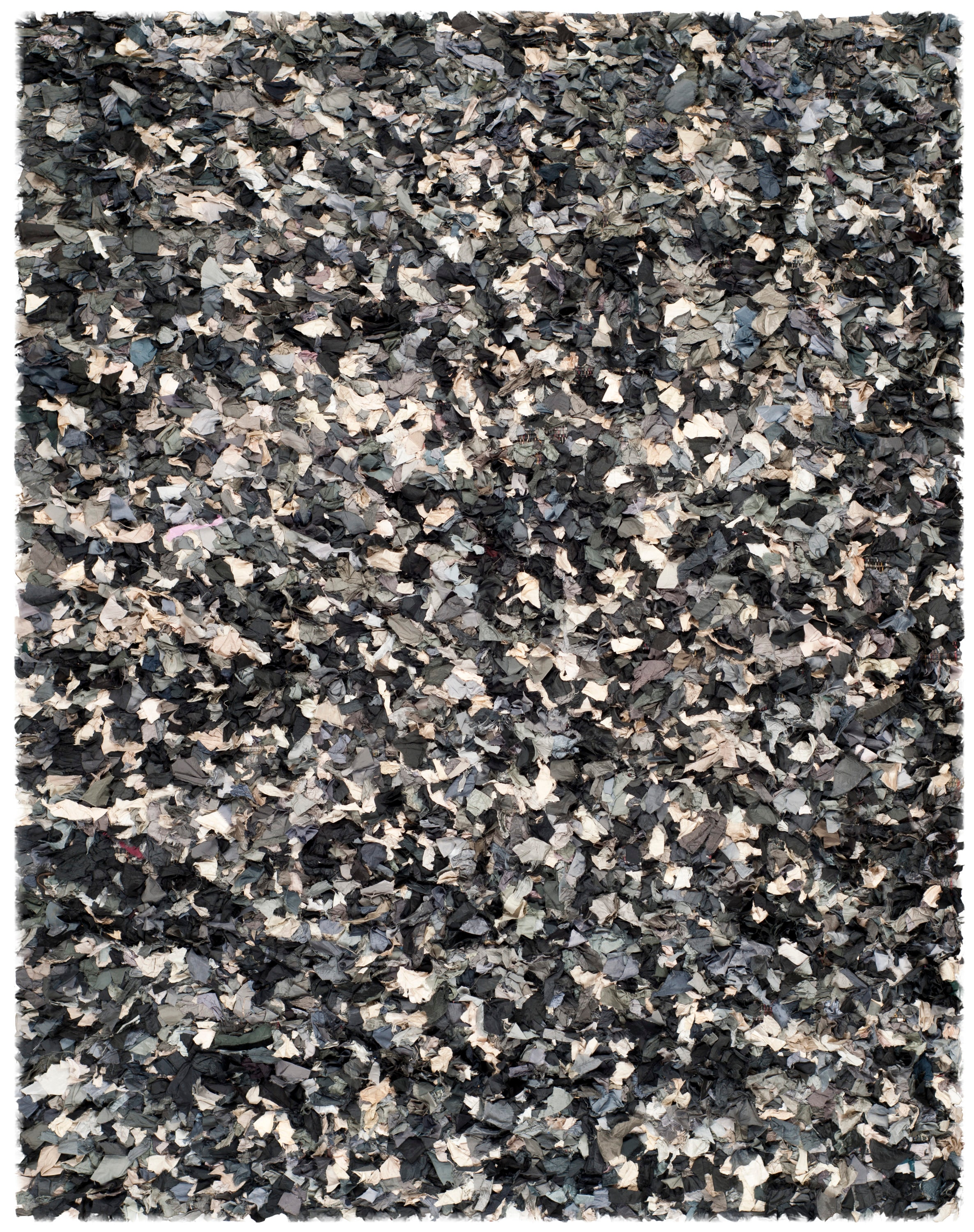 Safavieh SG951D-8 Rio Shag 8 x 10 (ft) Polyester Dark Gray/Multi Rectangular Indoor Abstract Area rug